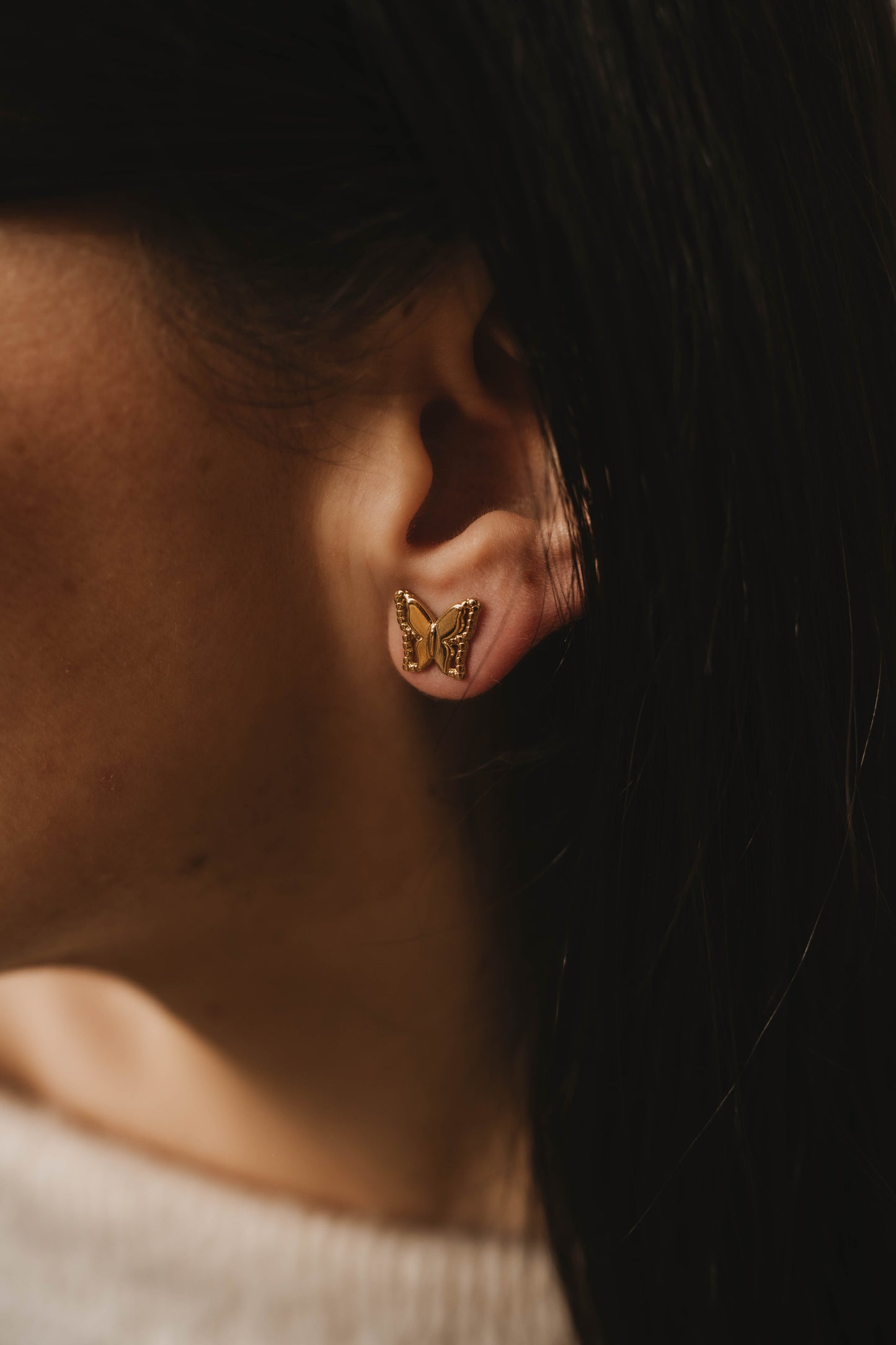 Charlotte | Boucles d'oreilles/puces en acier inoxydable | Argenté