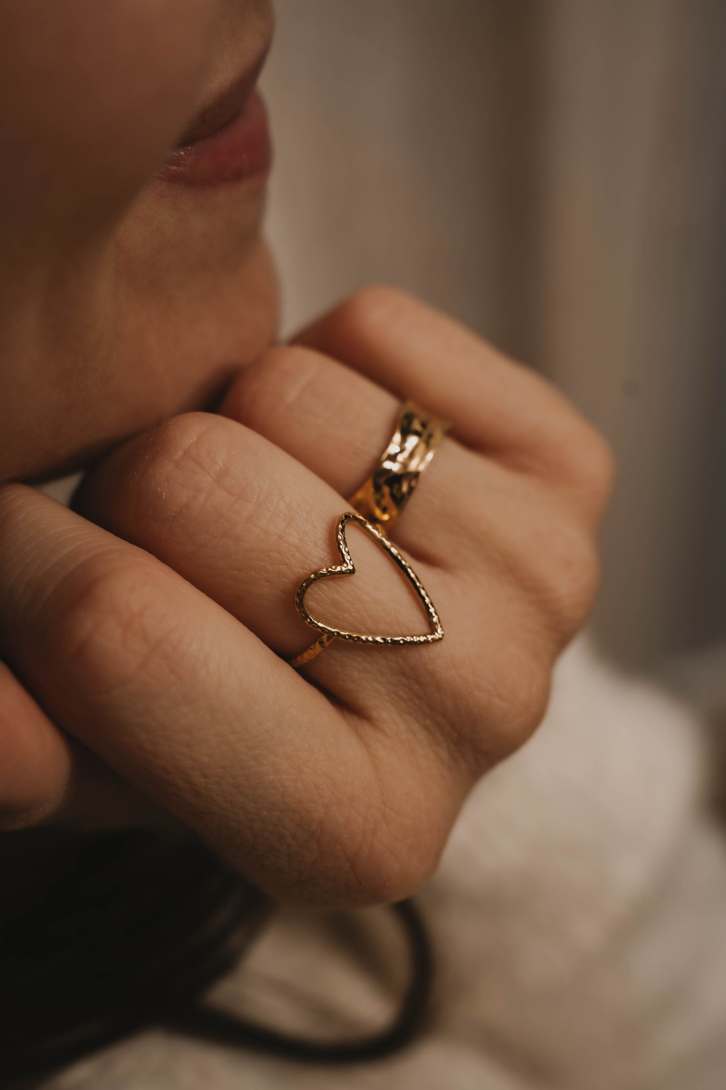 Londres | Bague en acier inoxydable | Doré