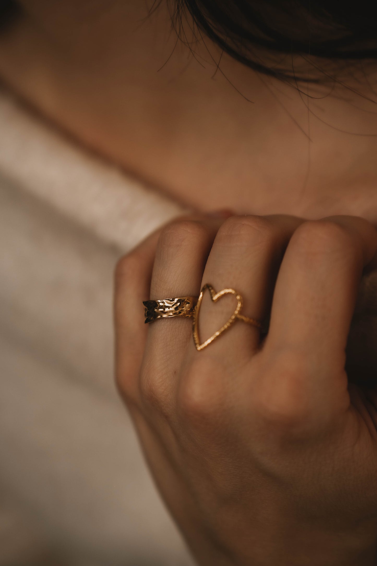 Pézenas | Bague en acier inoxydable | Doré