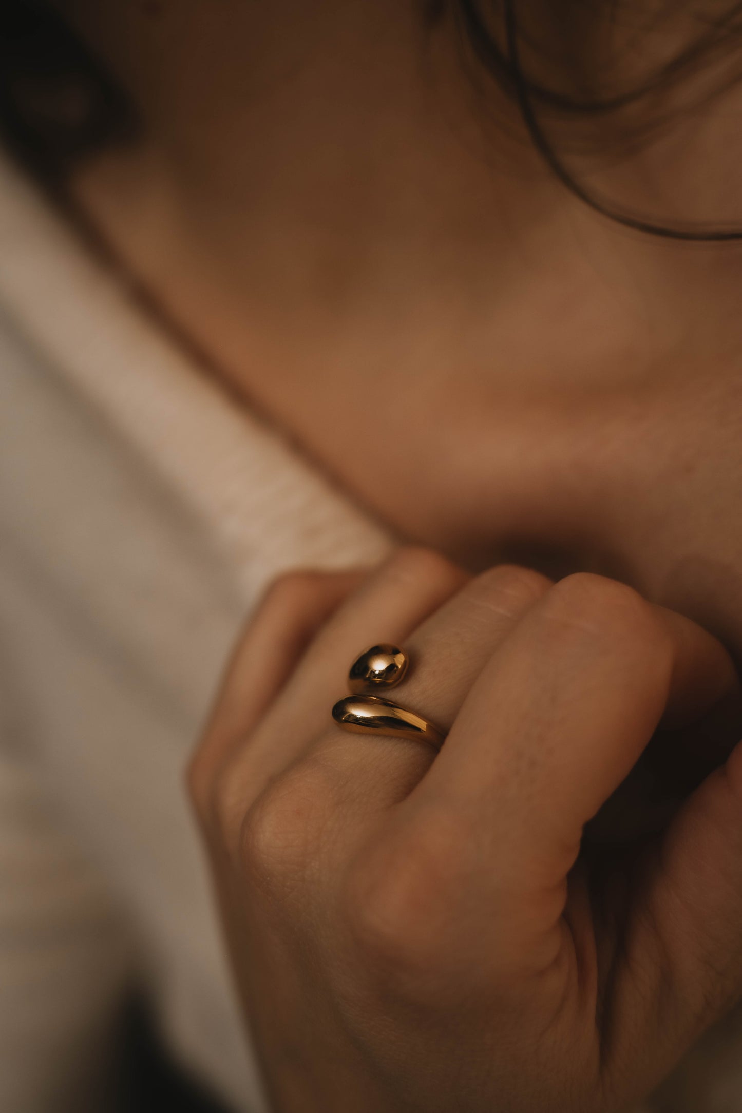 Osaka | Bague en acier inoxydable | Doré