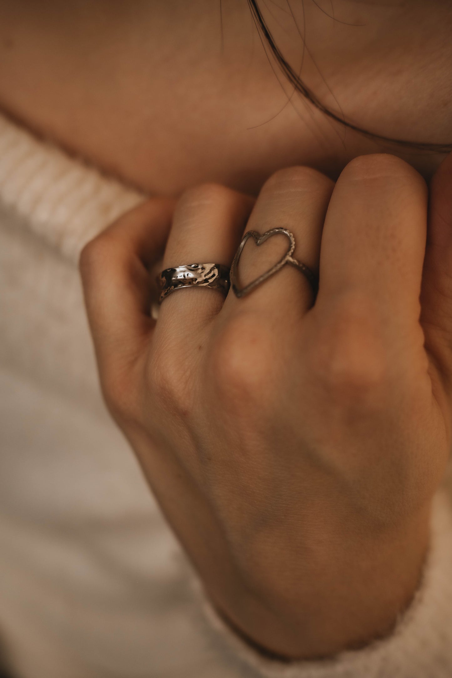 Pézenas | Bague en acier inoxydable | Argenté