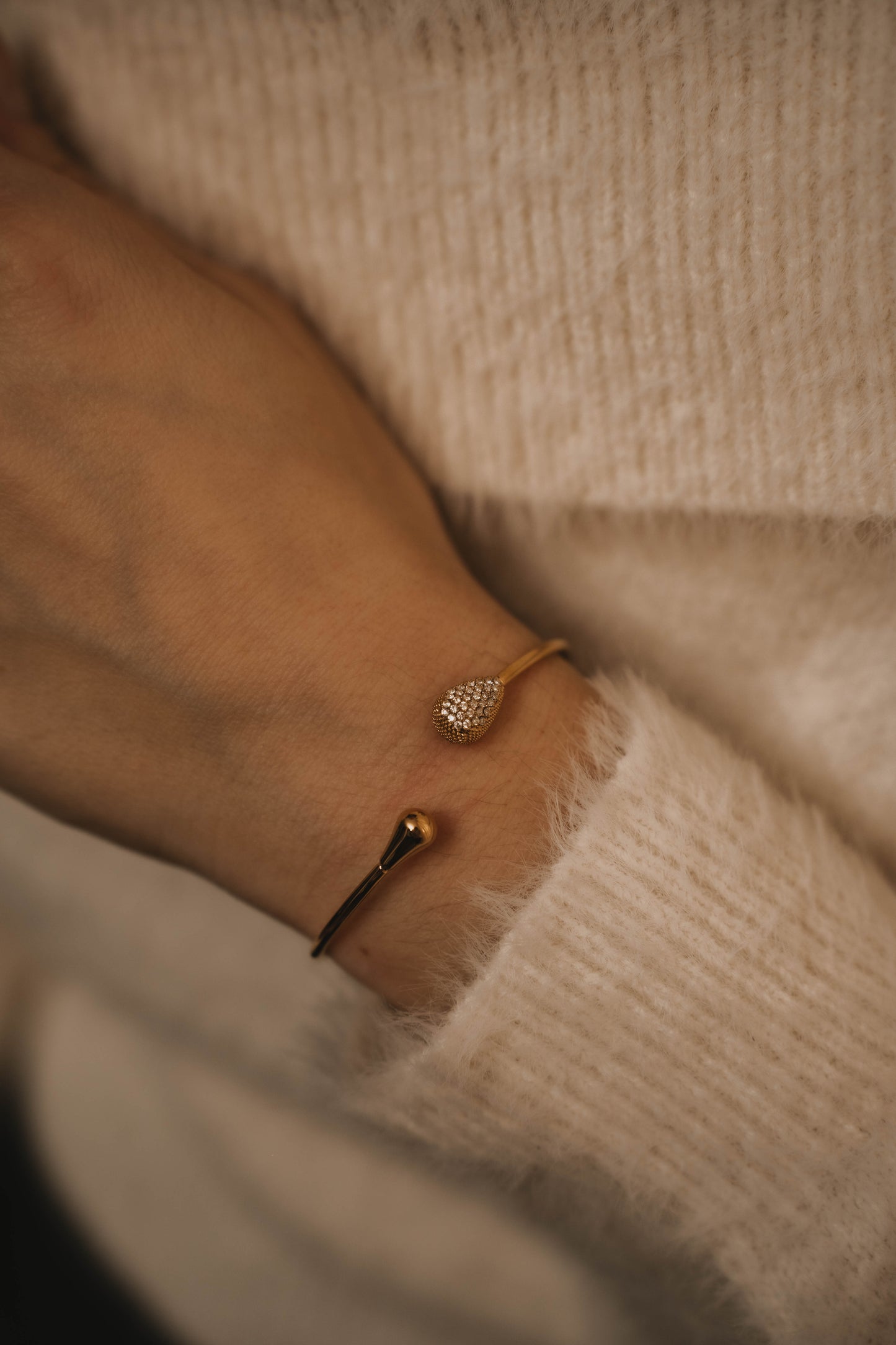 Edimbourg | Bracelet/jonc en acier inoxydable | Doré