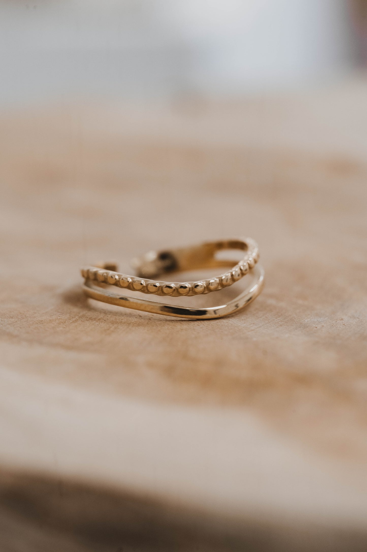 Philadelphie | Bague en acier inoxydable | Doré