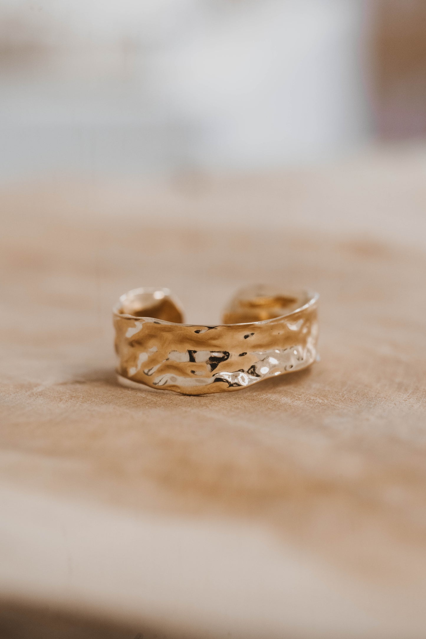 Pézenas | Bague en acier inoxydable | Doré