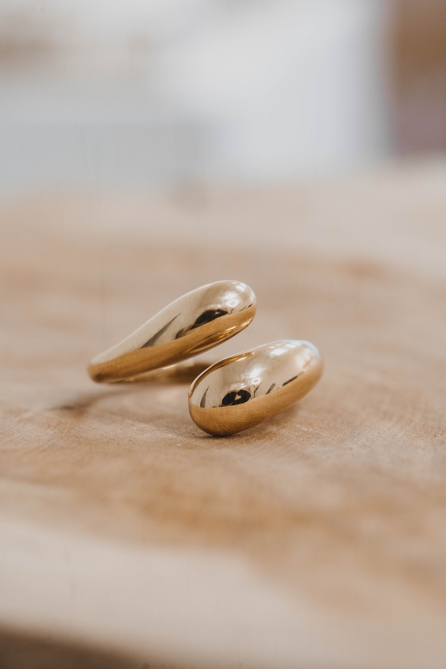 Osaka | Bague en acier inoxydable | Doré