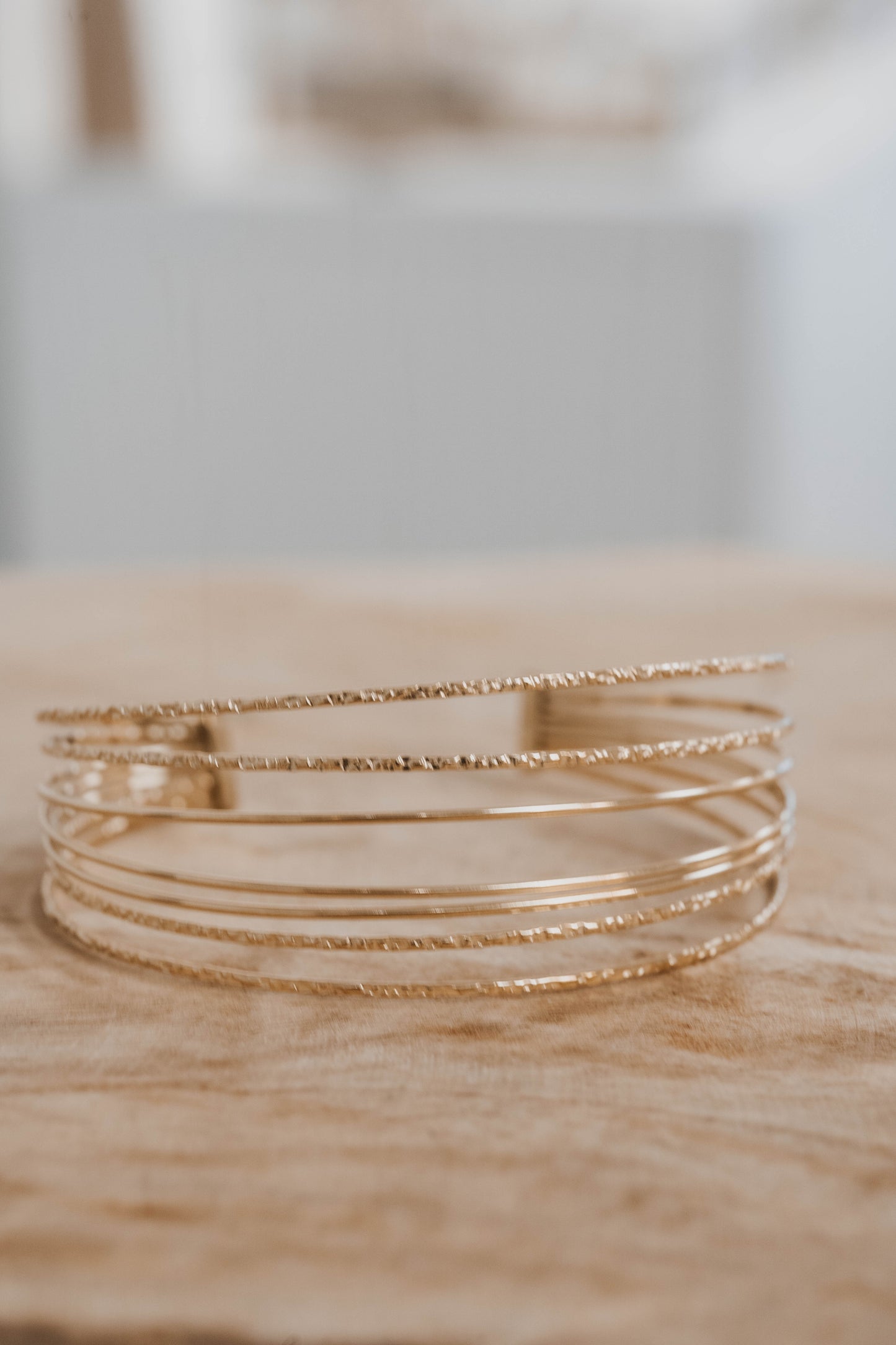 Bucarest | Bracelet/jonc en acier inoxydable | Doré