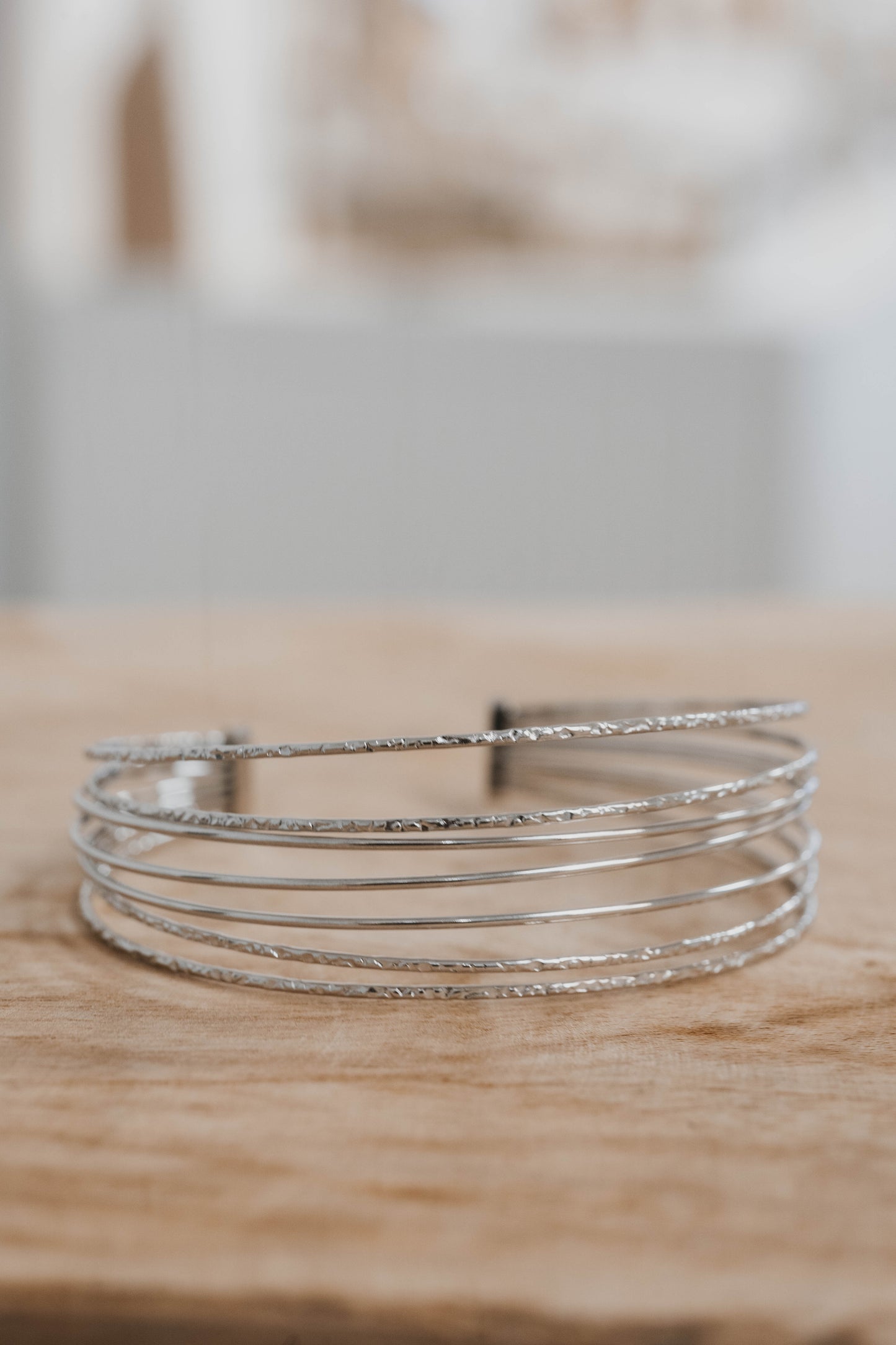 Bucarest | Bracelet/jonc en acier inoxydable | Argenté