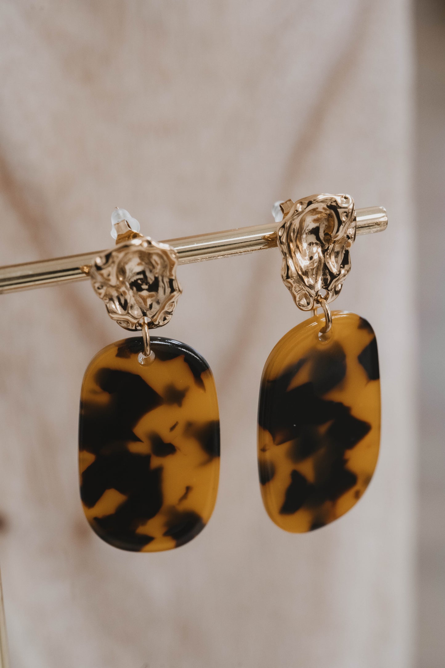 Madère | Boucles d'oreilles en acier inoxydable | Doré
