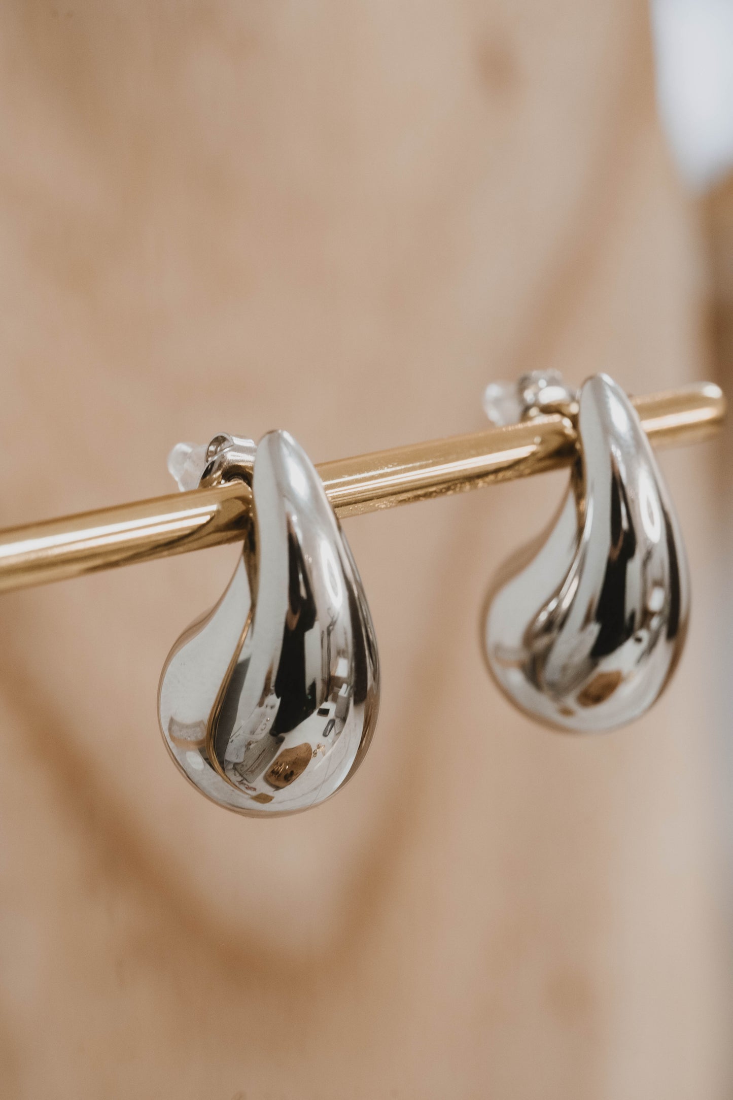 Mini Sarlat | Boucles d'oreilles en acier inoxydable | Argenté