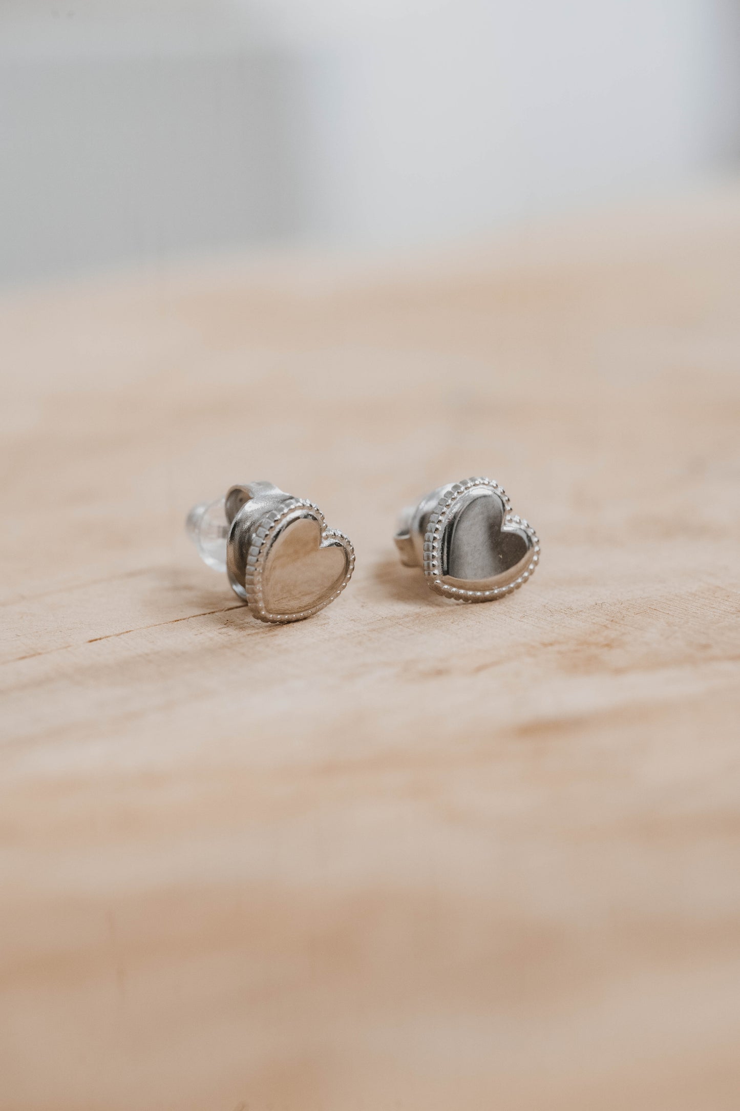 Cork | Boucles d'oreilles/puces en acier inoxydable | Argenté