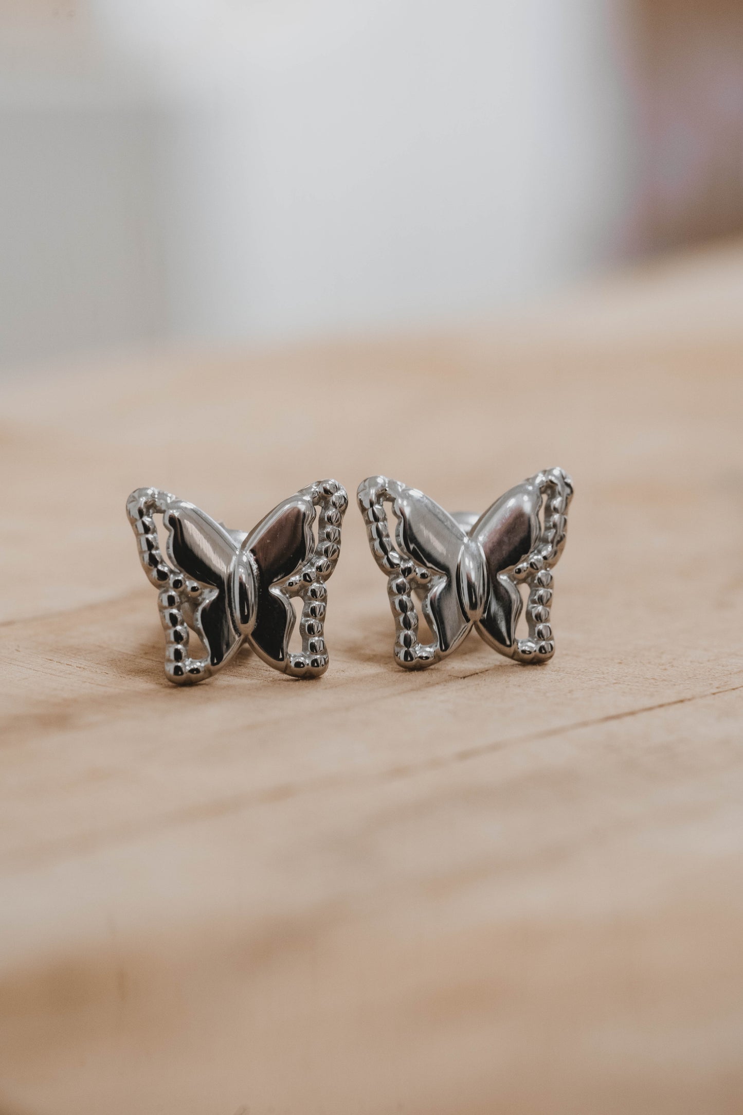 Charlotte | Boucles d'oreilles/puces en acier inoxydable | Argenté