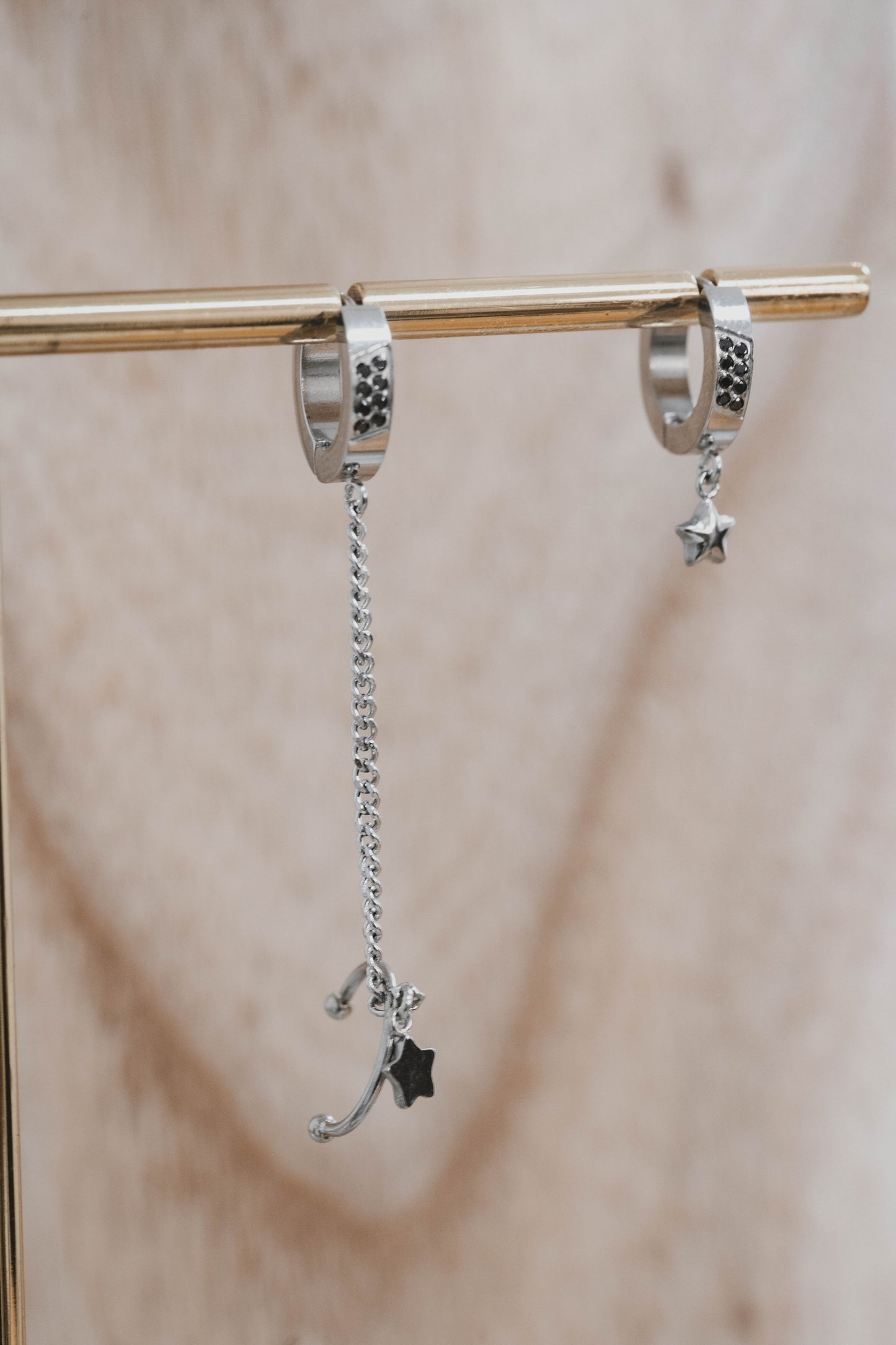Belgrade | Boucles d'oreilles/créoles en acier inoxydable | Argenté