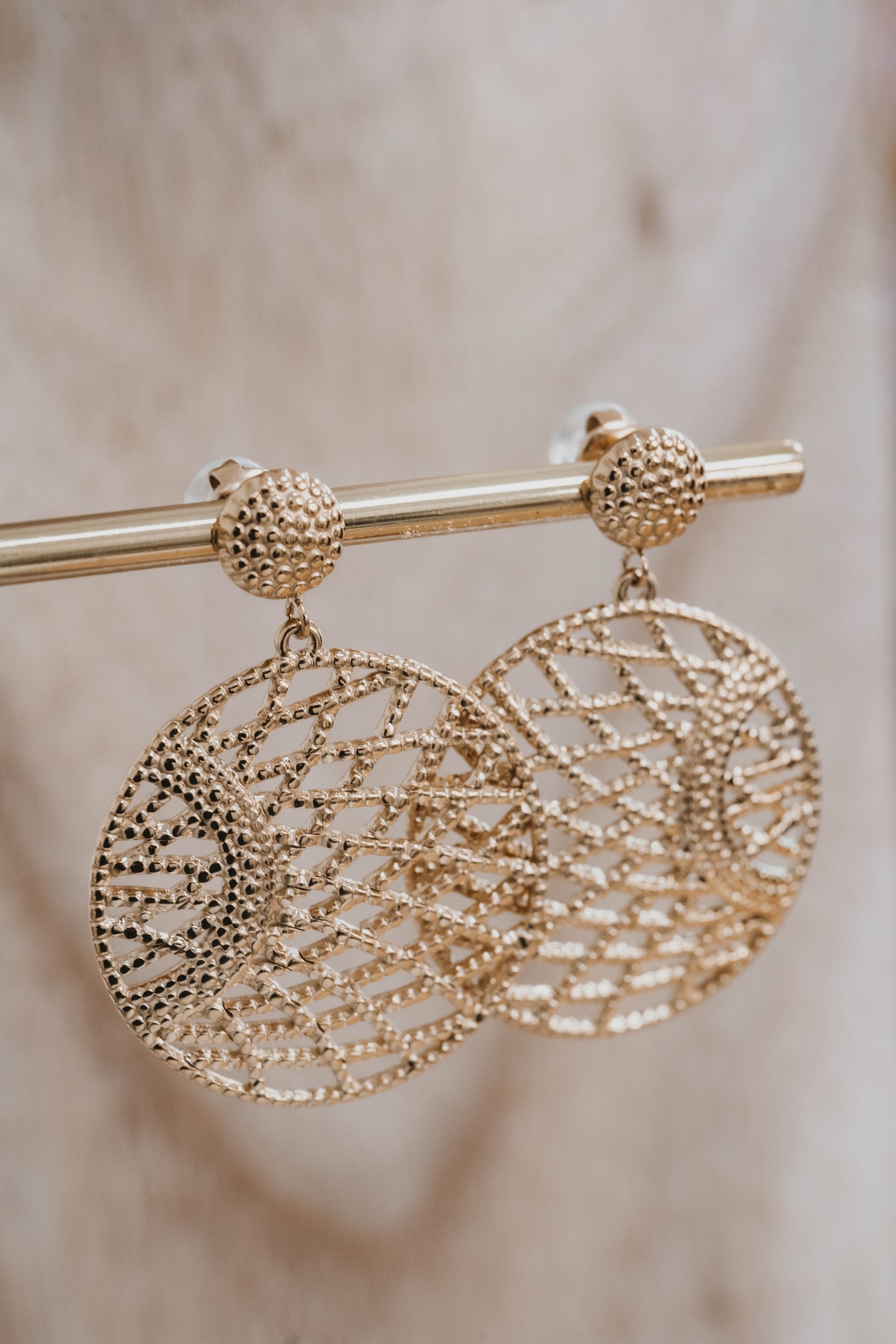 Aix | Boucles d'oreilles en acier inoxydable | Doré