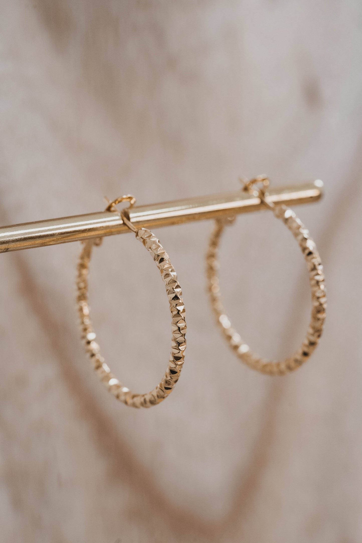 Palerme | Boucles d'oreilles/créoles en acier inoxydable | Doré