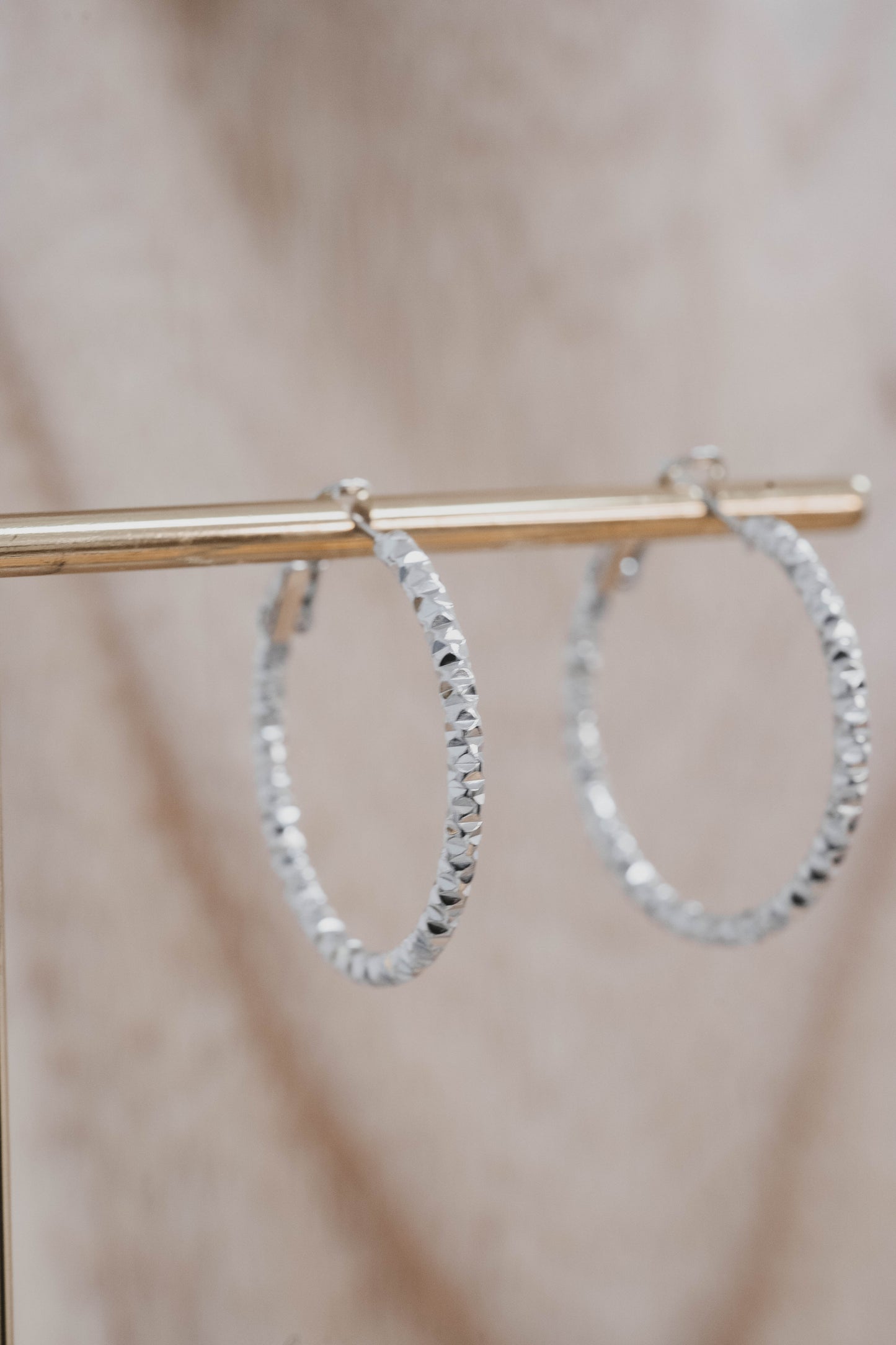 Palerme | Boucles d'oreilles/créoles en acier inoxydable | Argenté