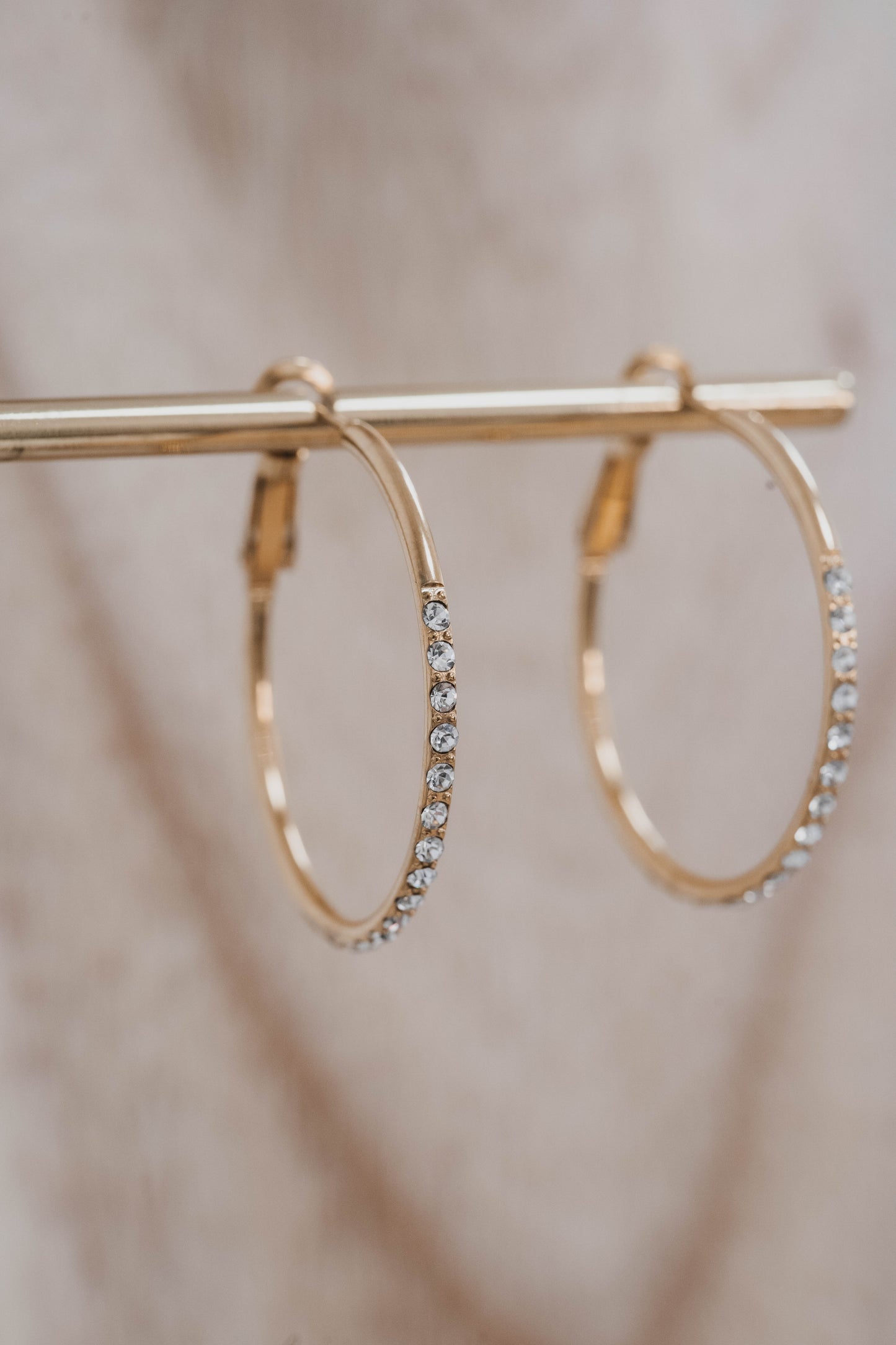 Monaco | Boucles d'oreilles / créoles en acier inoxydable | 3cm | Doré