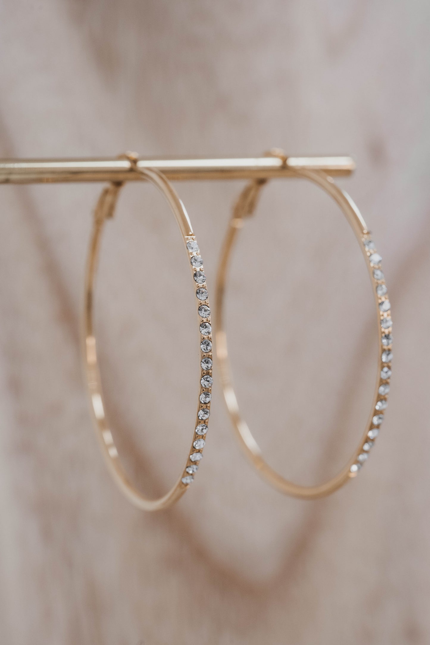 Monaco | Boucles d'oreilles / créoles en acier inoxydable | 5cm | Doré