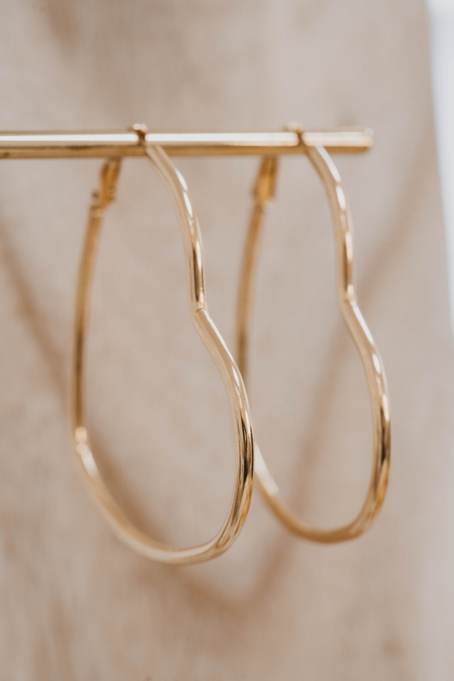 Istanbul | Boucles d'oreilles / créoles en acier inoxydable | Doré