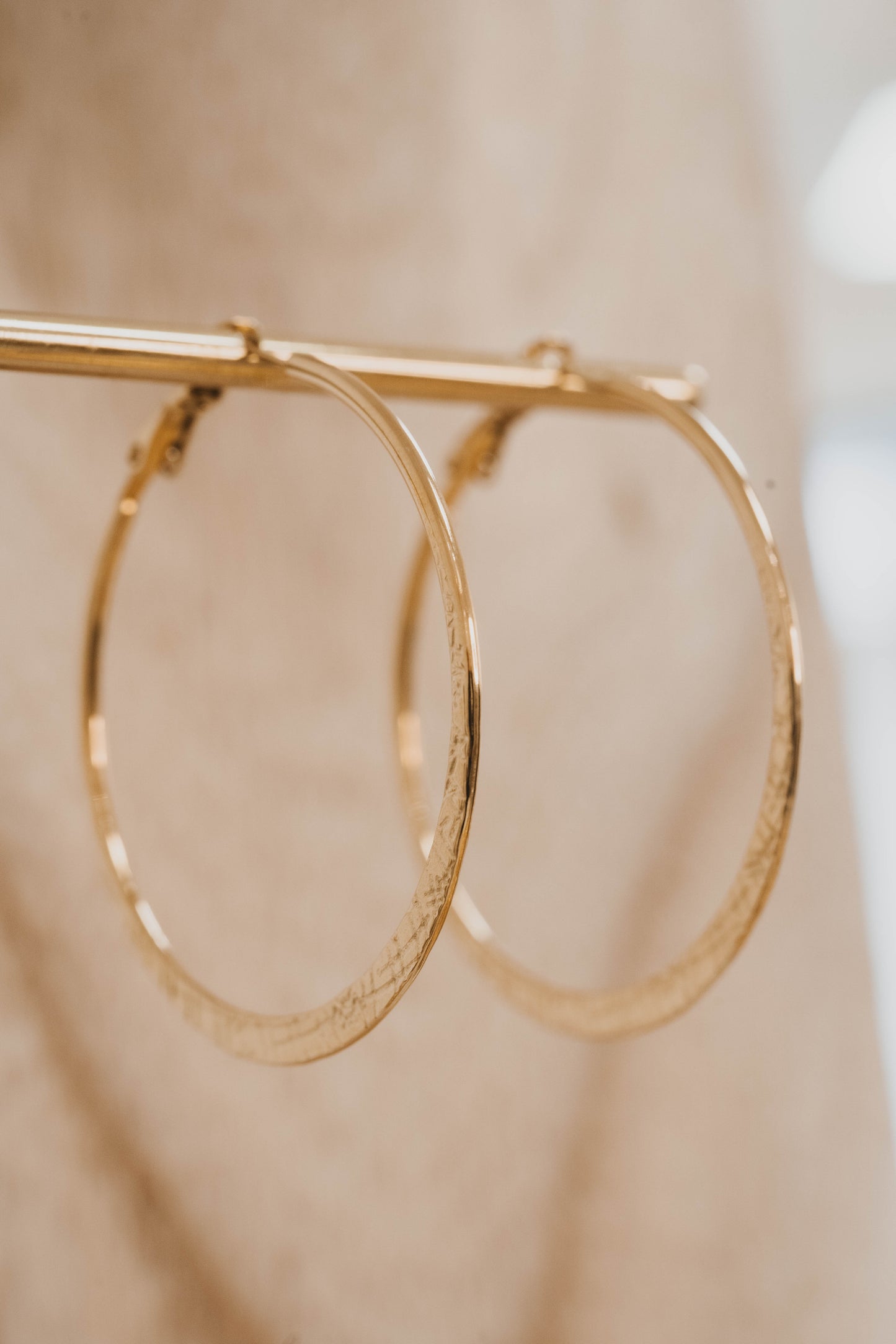 Saragosse | Boucles d'oreilles/créoles en acier inoxydable | Doré