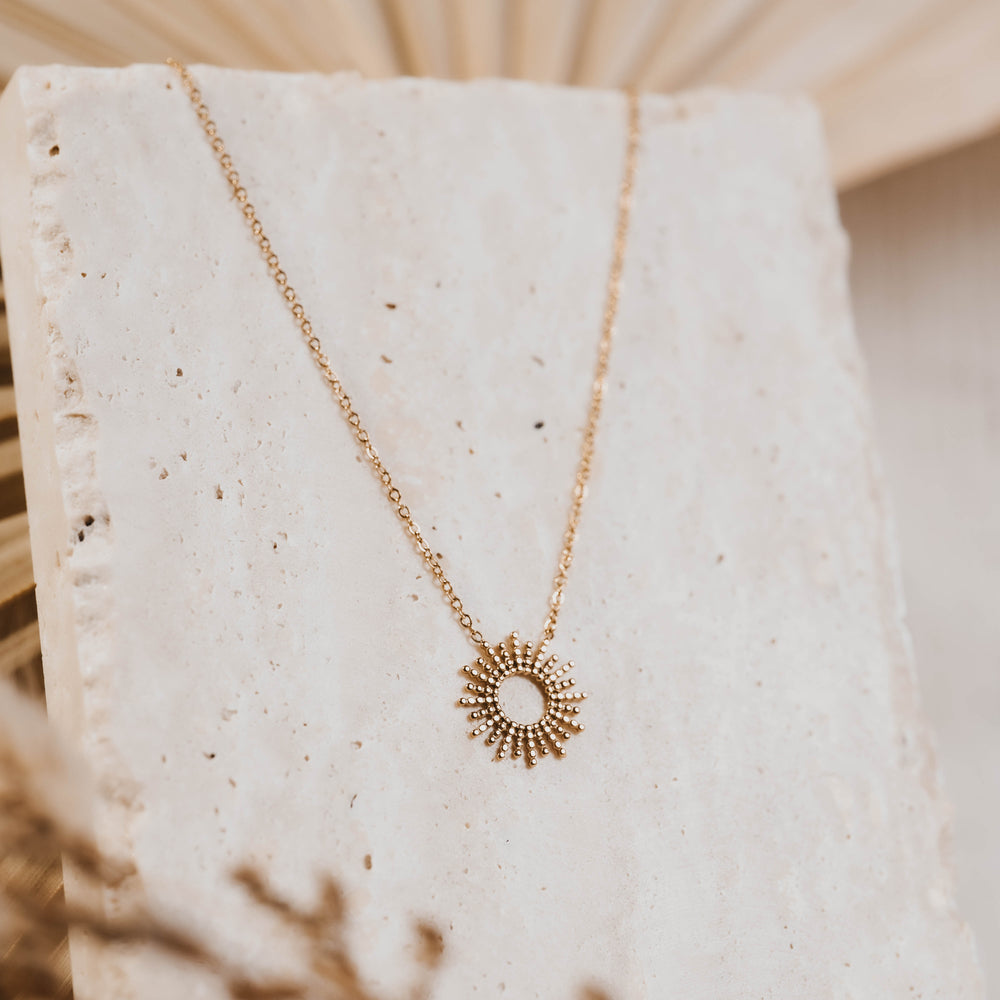 Hélios | Collier en acier inoxydable | Doré