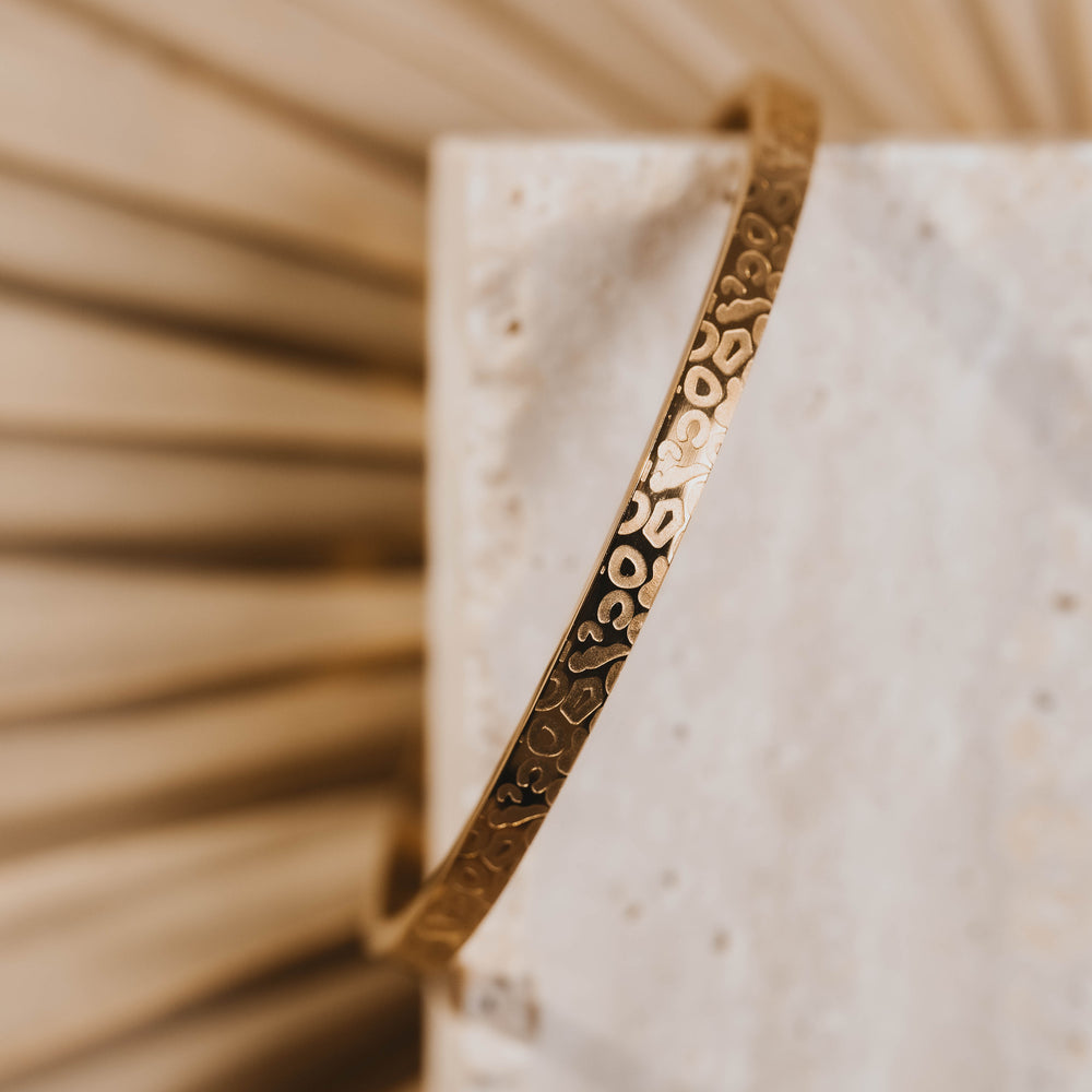 Asmara | Bracelet/jonc en acier inoxydable | Doré