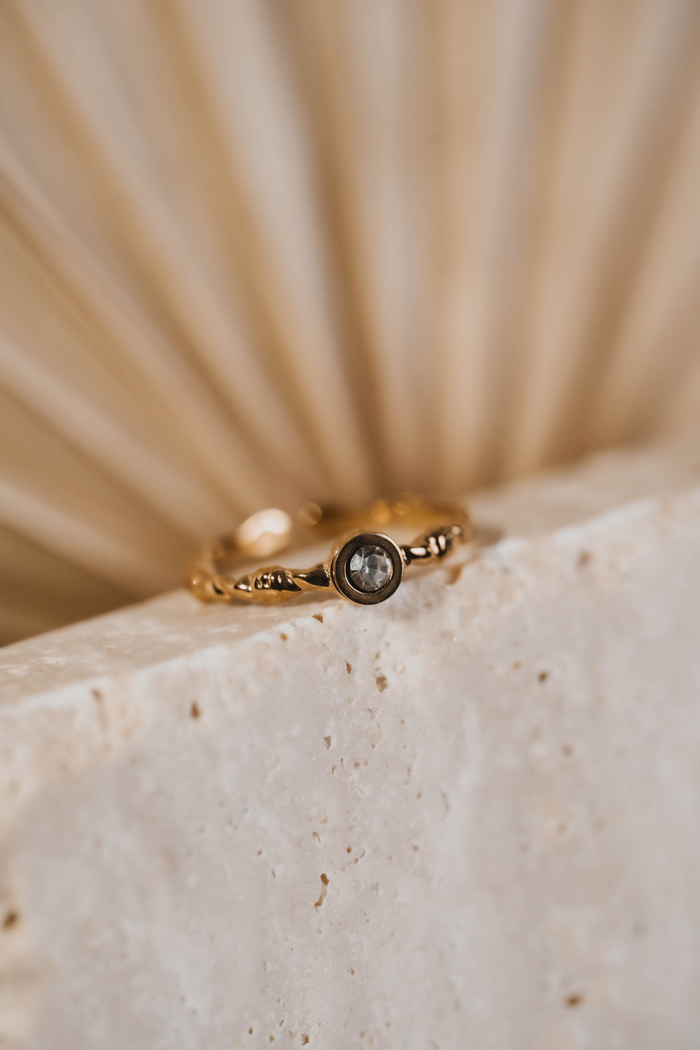 Varsovie | Bague en acier inoxydable | Doré