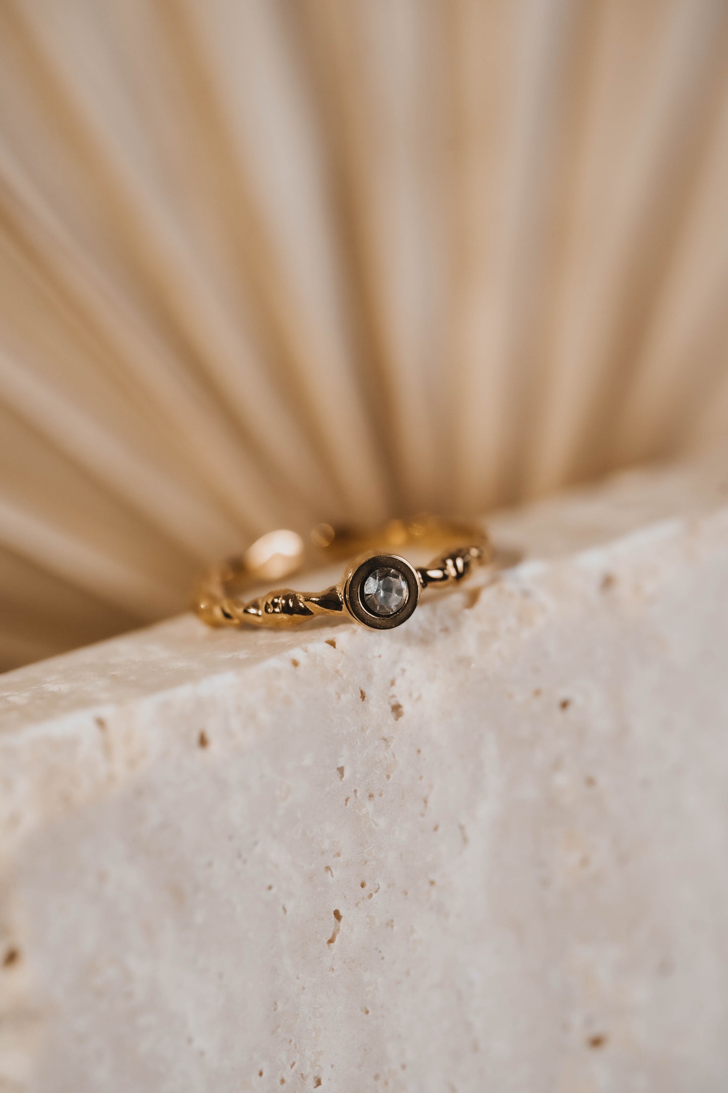 Varsovie | Bague en acier inoxydable | Doré