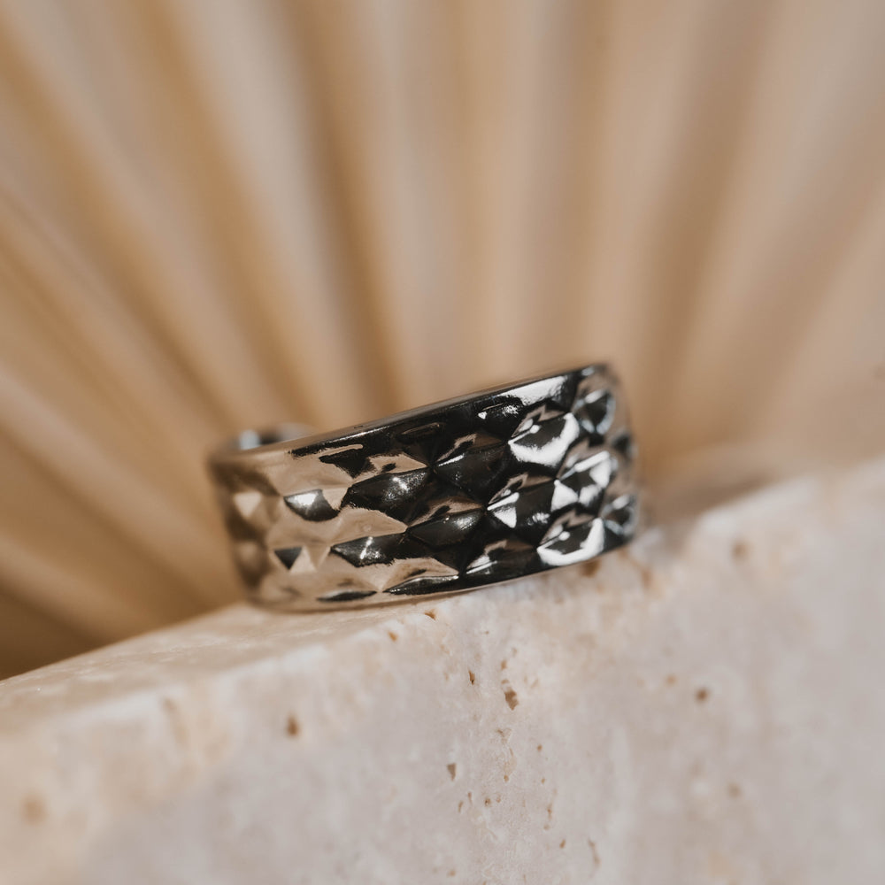 Caracas | Bague en acier inoxydable | Argenté