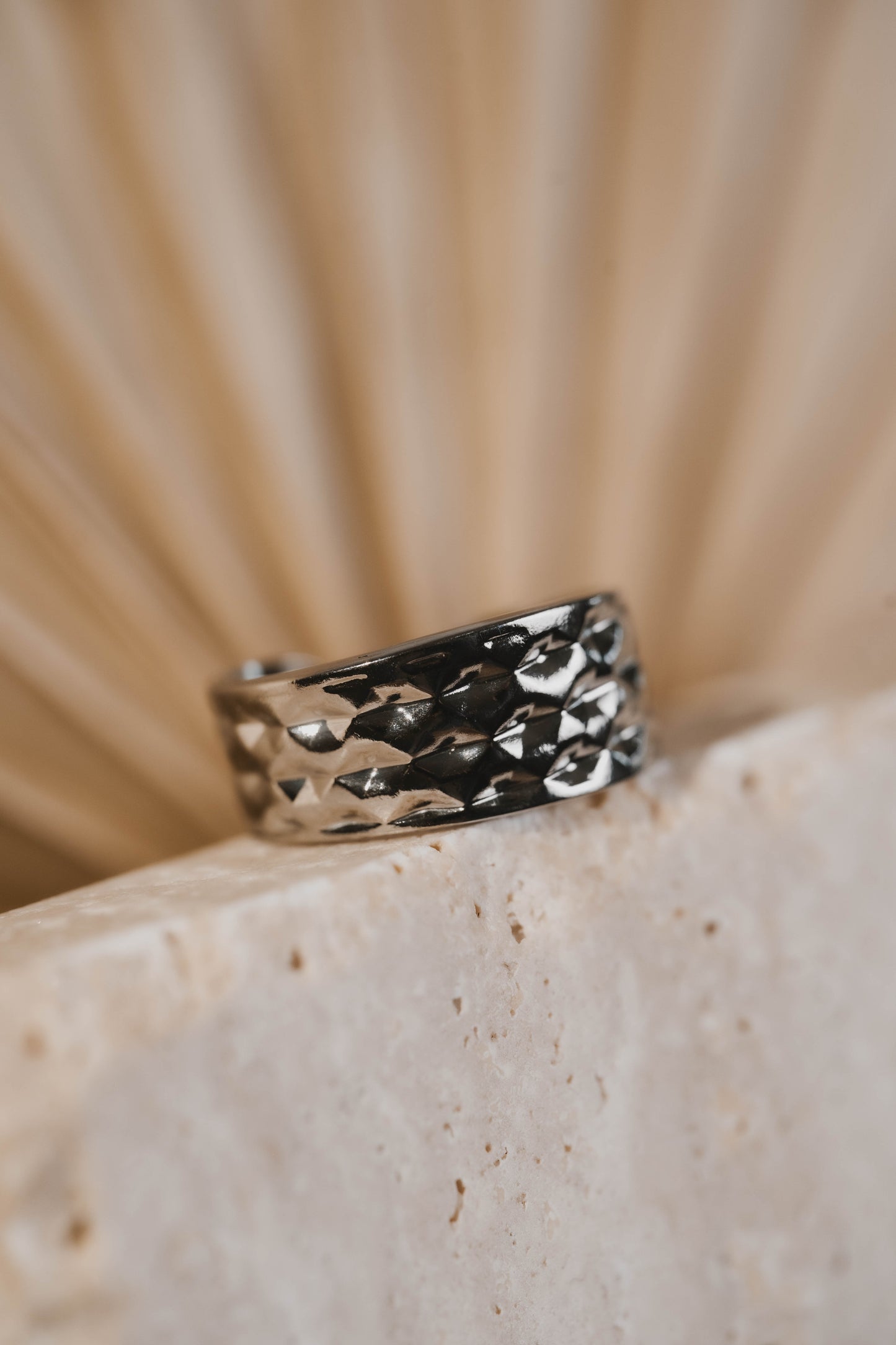 Caracas | Bague en acier inoxydable | Argenté