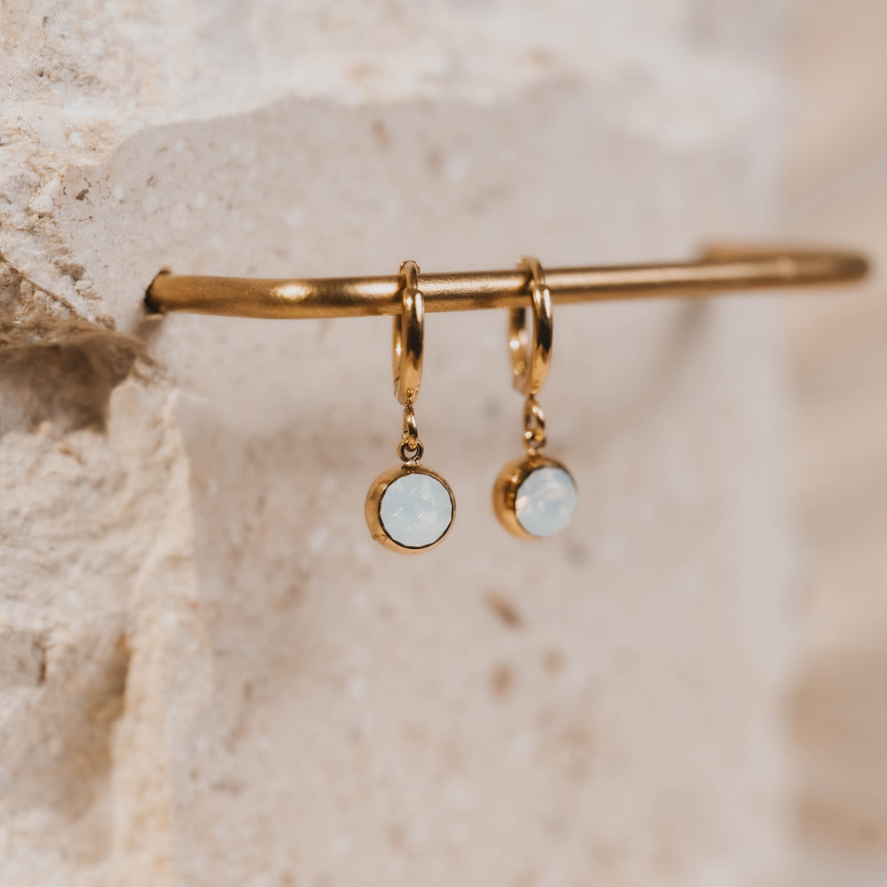 
                      
                        Andorre | Boucles d'oreilles / créoles en acier inoxydable | Opale | Doré
                      
                    