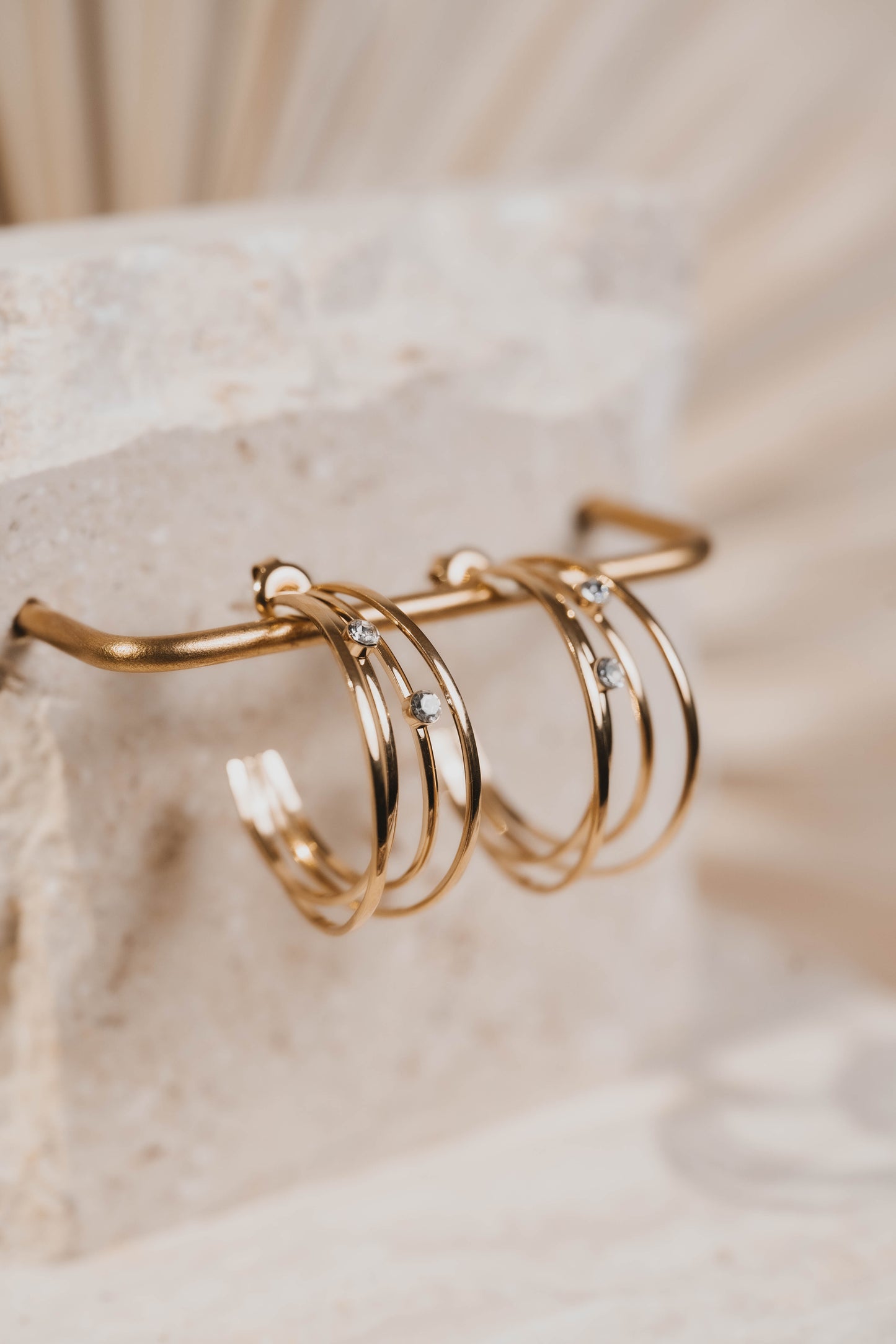 Lausanne | Boucles d'oreilles / créoles en acier inoxydable | Doré