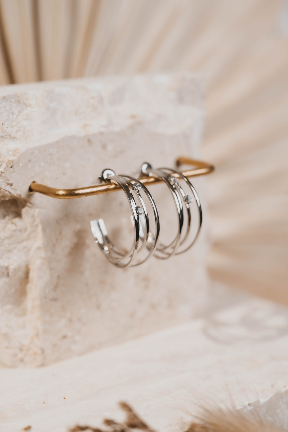 Lausanne | Boucles d'oreilles / créoles en acier inoxydable | Argenté