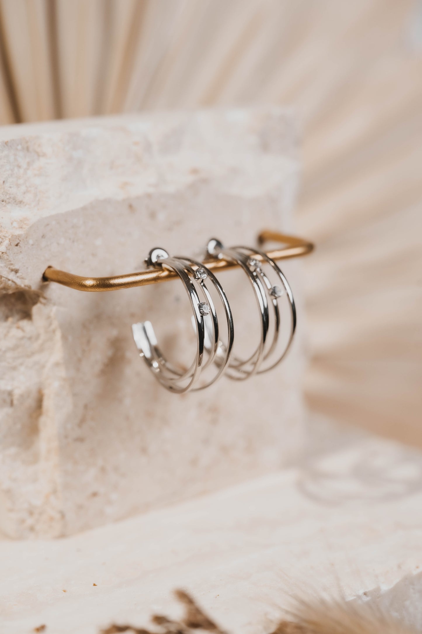 Lausanne | Boucles d'oreilles / créoles en acier inoxydable | Argenté