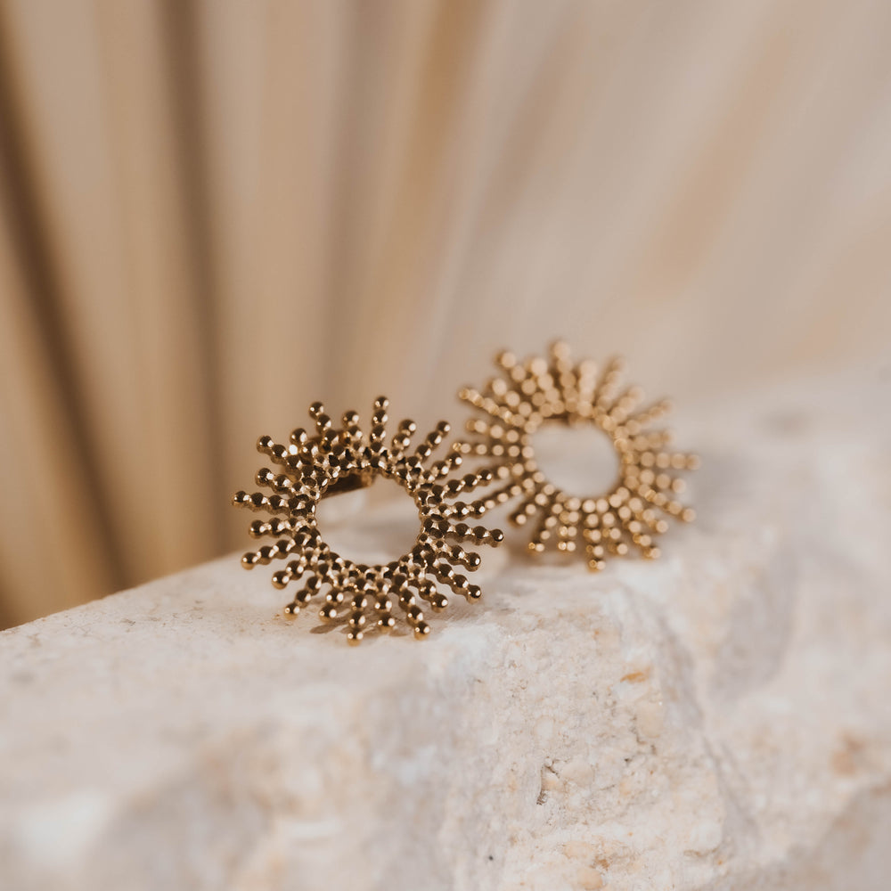 
                      
                        Hélios | Boucles d'oreilles/puces en acier inoxydable | Doré
                      
                    