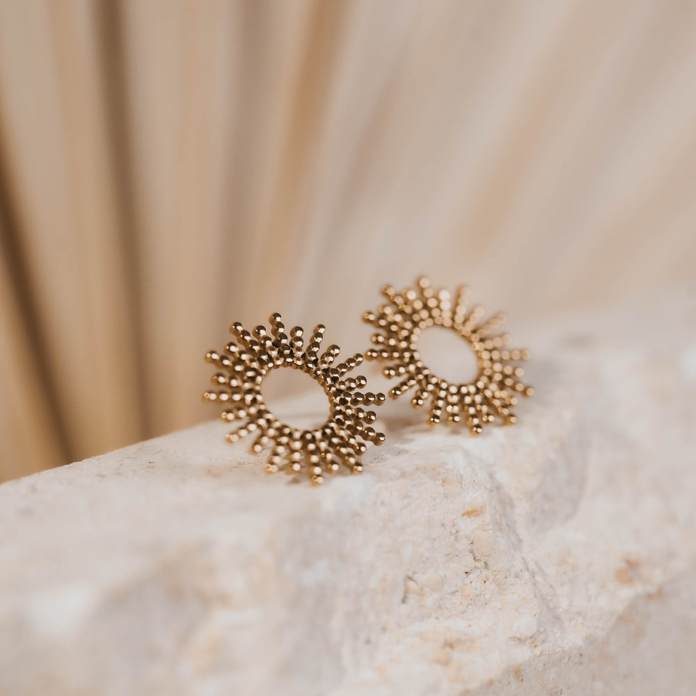 
                      
                        Hélios | Boucles d'oreilles/puces en acier inoxydable | Doré
                      
                    