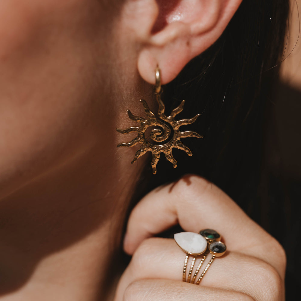 Manacor | Boucles d'oreilles en acier inoxydable | Doré