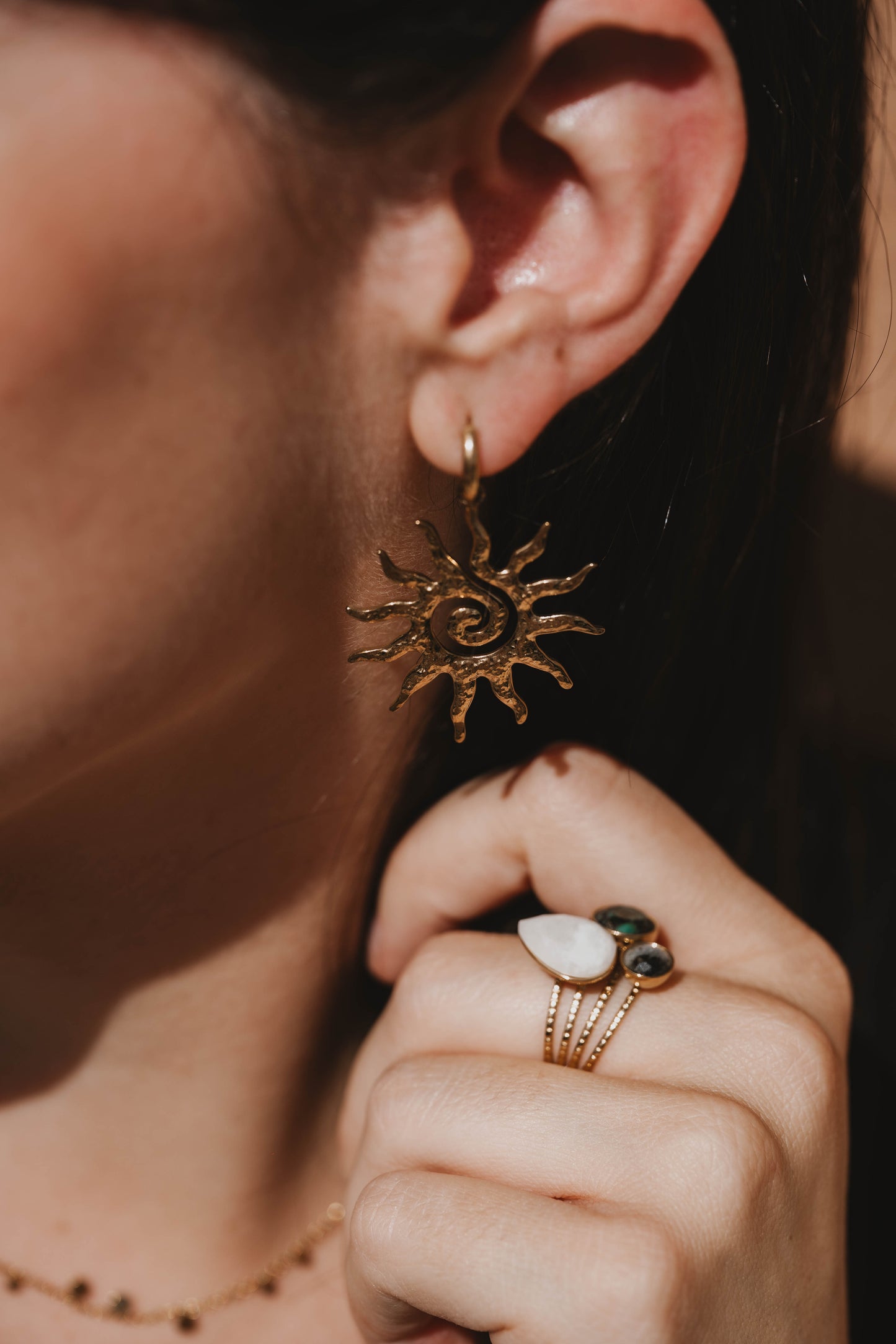 Manacor | Boucles d'oreilles en acier inoxydable | Doré