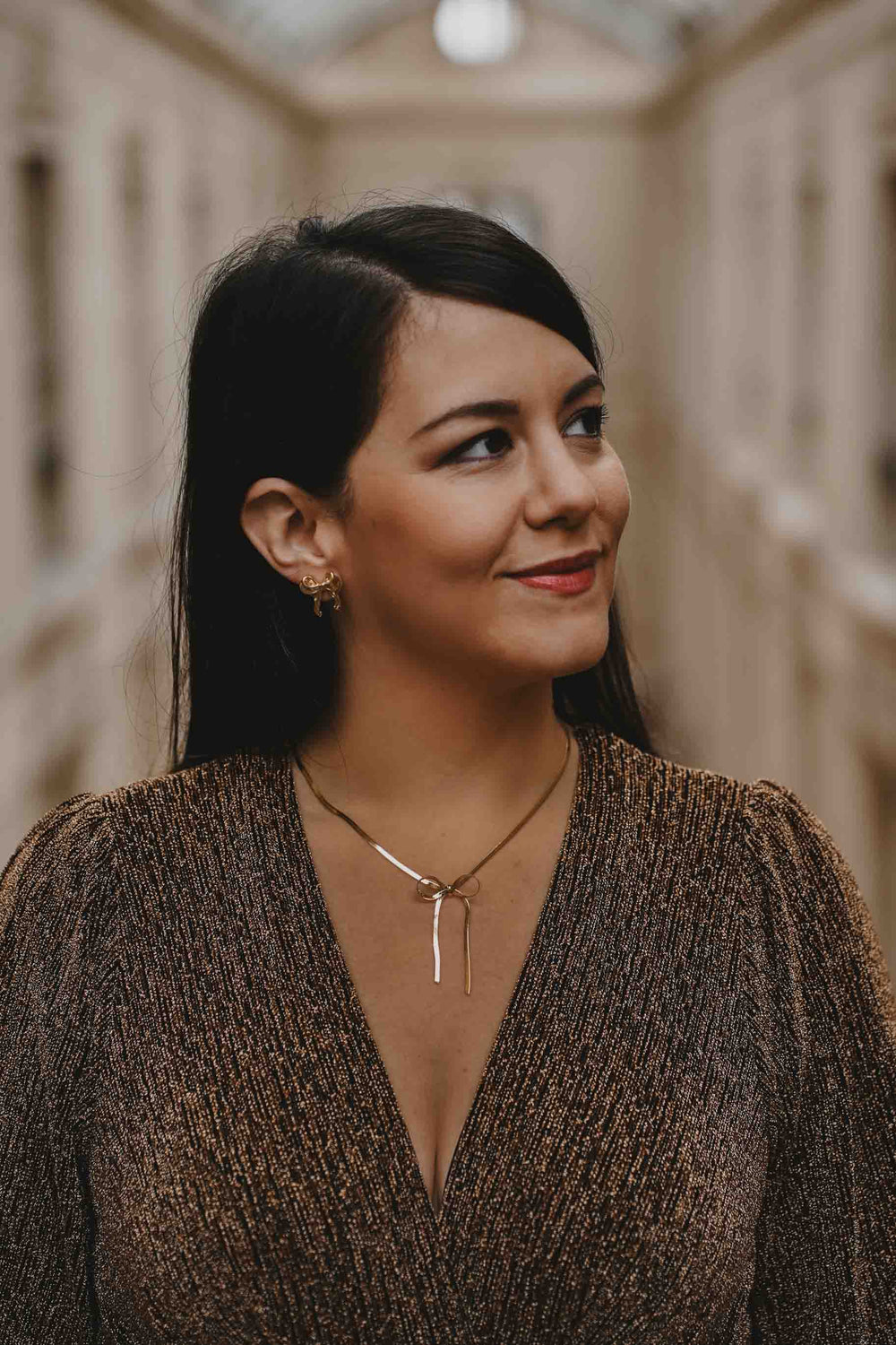 Wellington | Collier nœud en acier inoxydable | Doré
