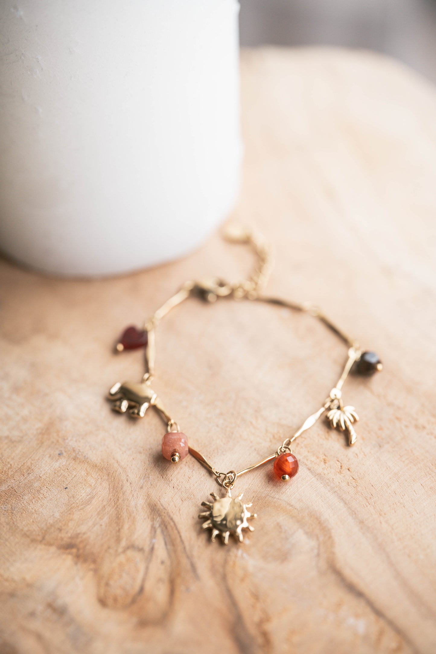 Messina | Bracelet breloques en acier inoxydable | Doré