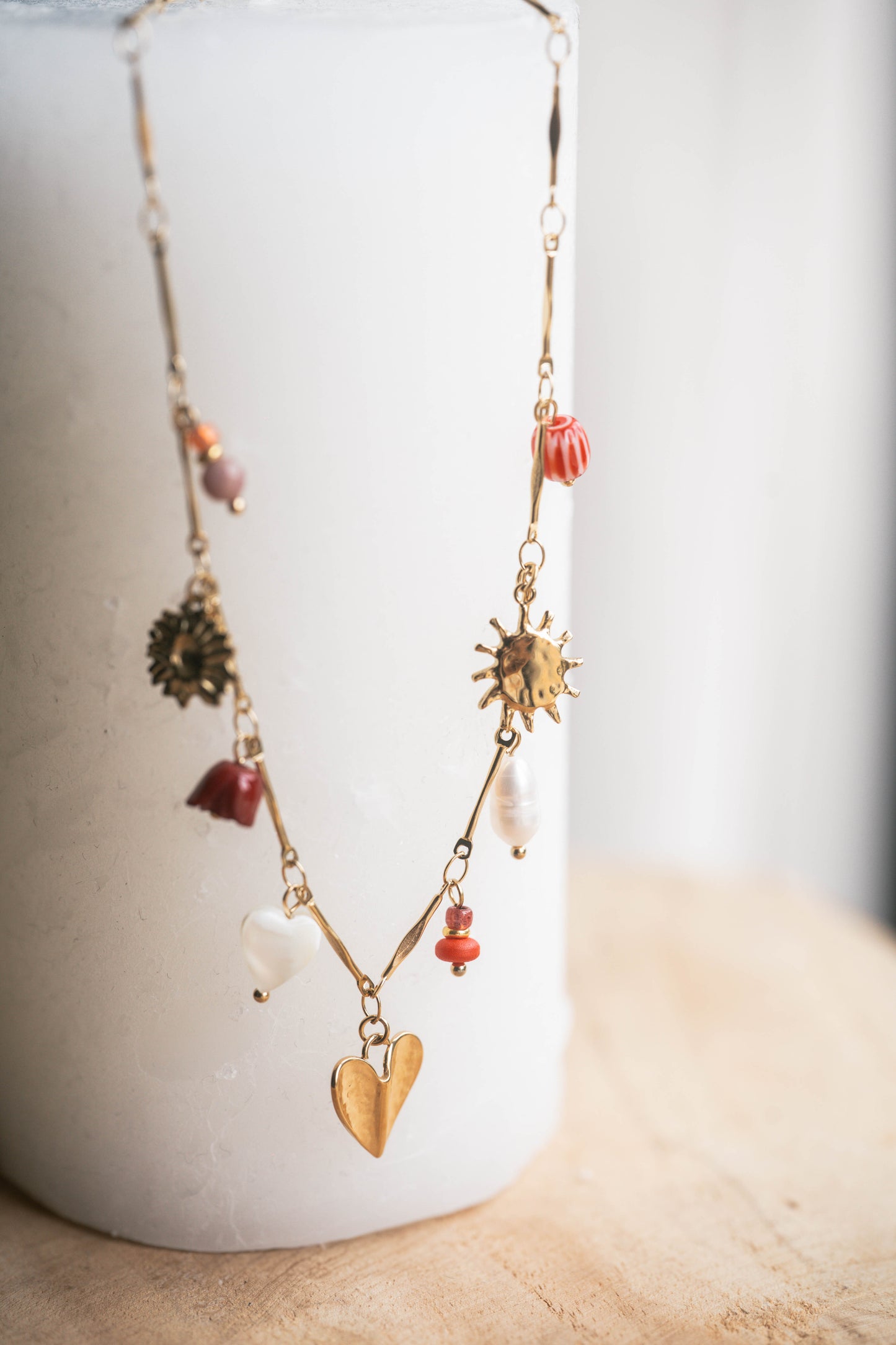 Londres | Collier breloques en acier inoxydable | Doré