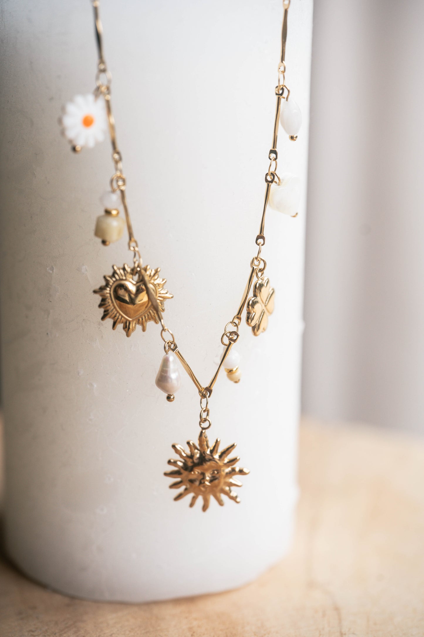Saint Malo | Collier breloques en acier inoxydable | Doré