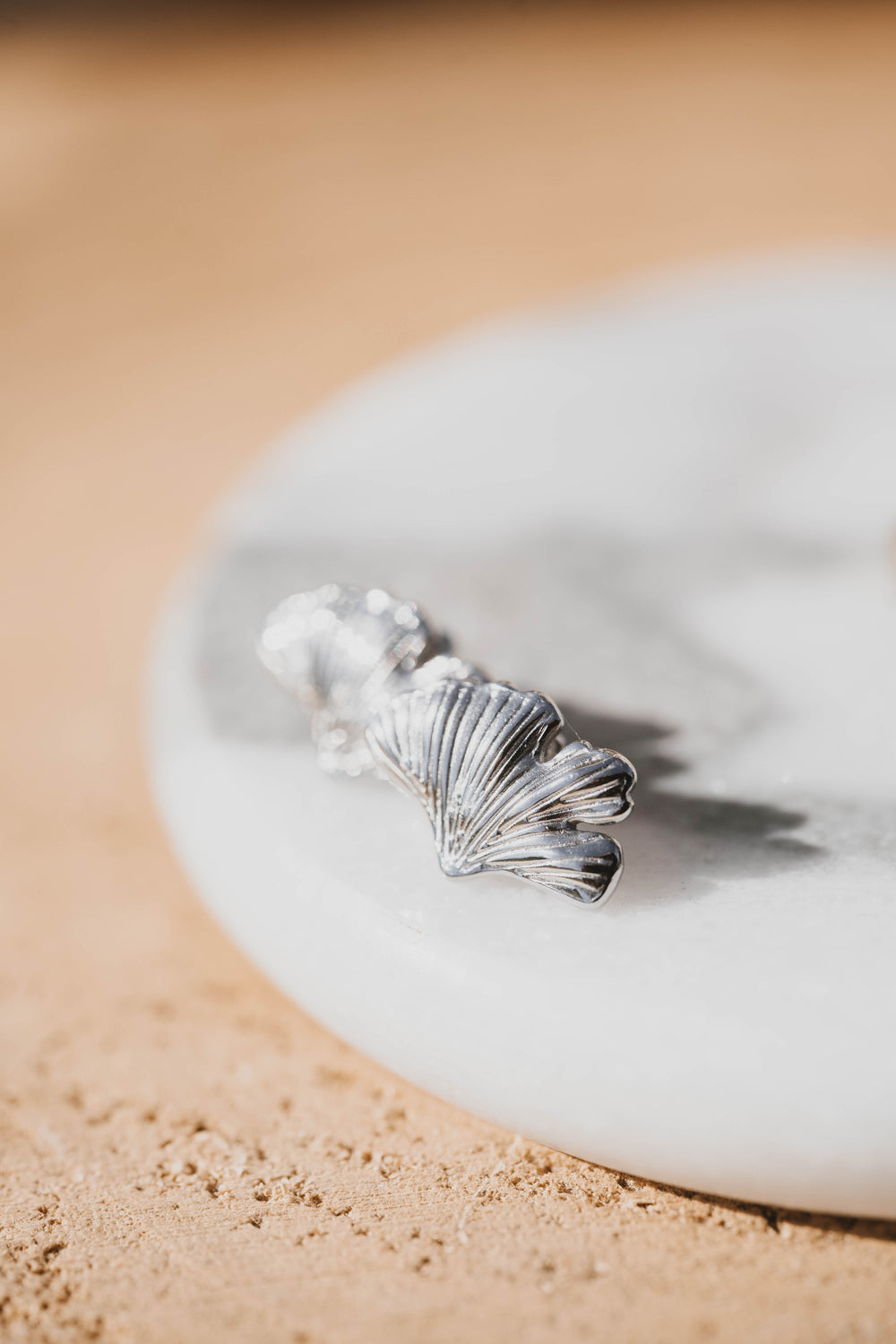 Es Vedra | Boucles d'oreilles / puces en acier inoxydable | Argenté