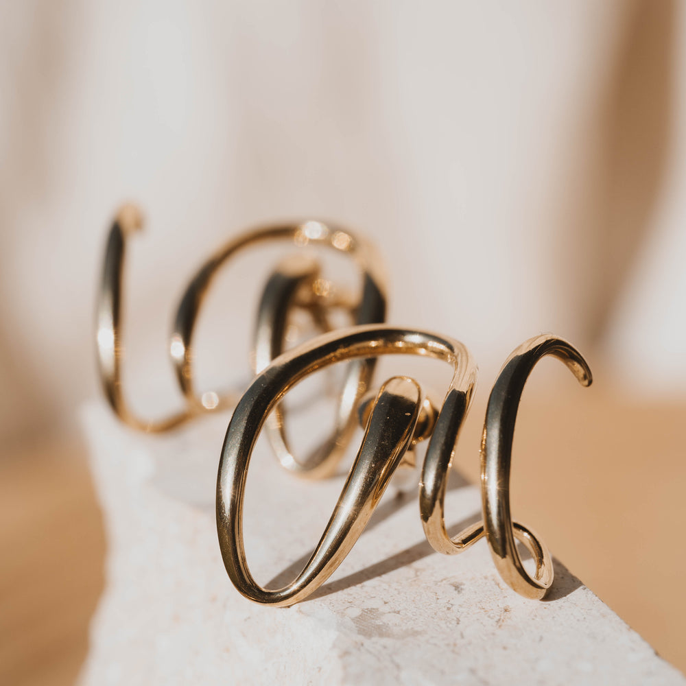 
                      
                        Nottingham | Boucles d'oreilles / puces en acier inoxydable | Doré
                      
                    