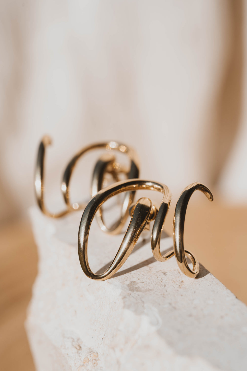 Nottingham | Boucles d'oreilles / puces en acier inoxydable | Doré