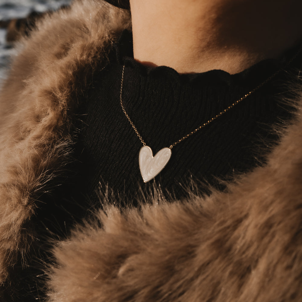 
                      
                        Venise | Collier cœur en acier inoxydable | Nacre | Doré
                      
                    