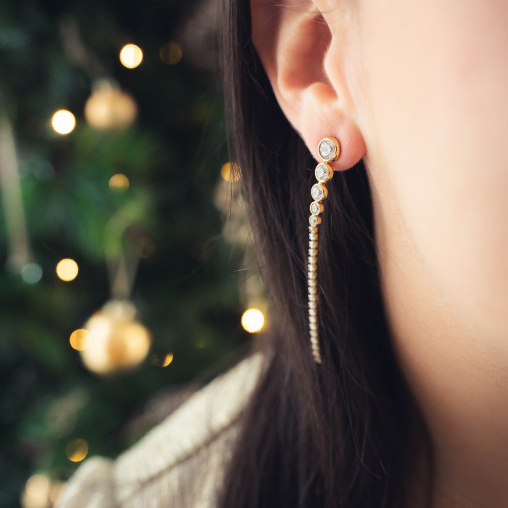 Cannes | Boucles d'oreilles en acier inoxydable | Doré