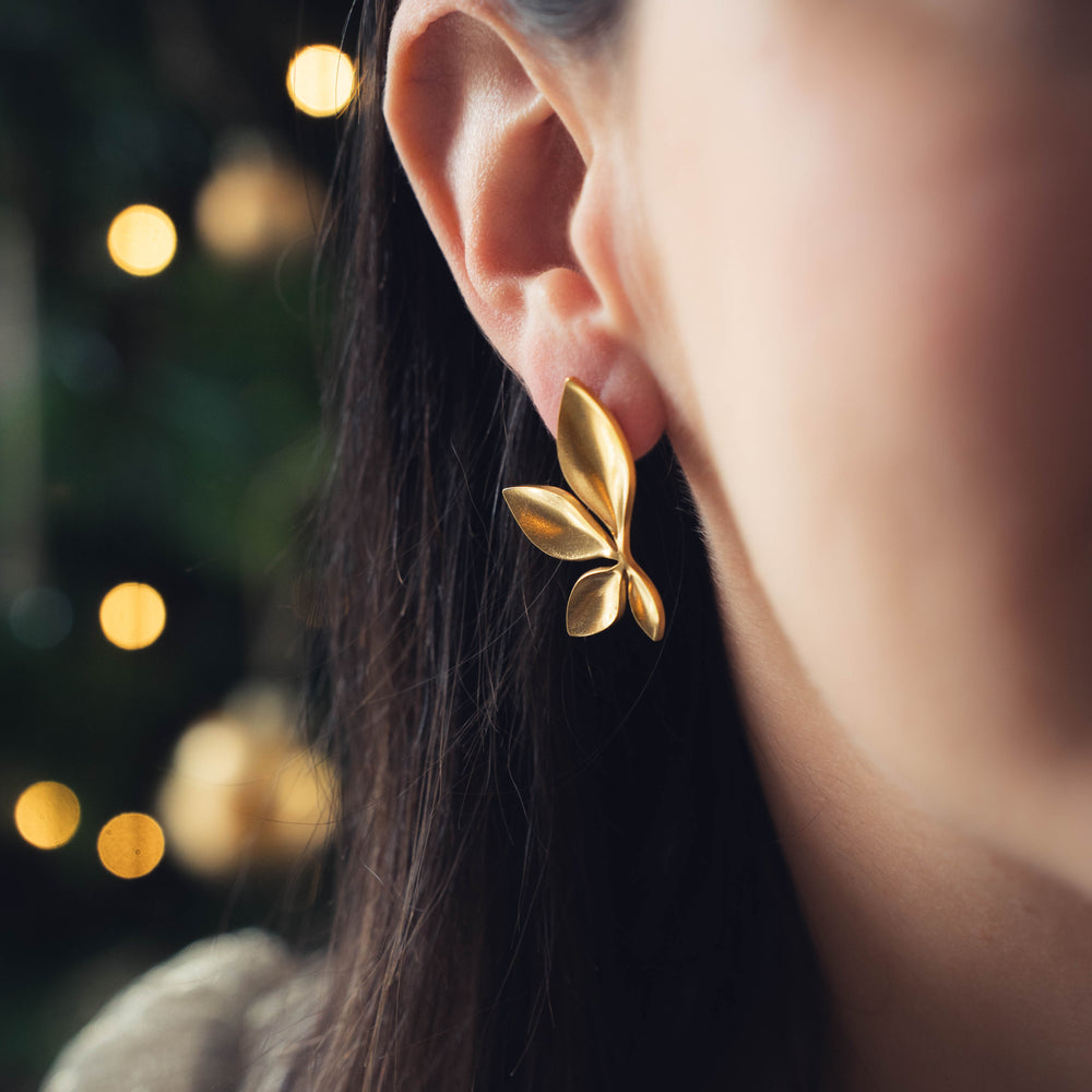 Lampeduza | Boucles d'oreilles en acier inoxydable | Doré