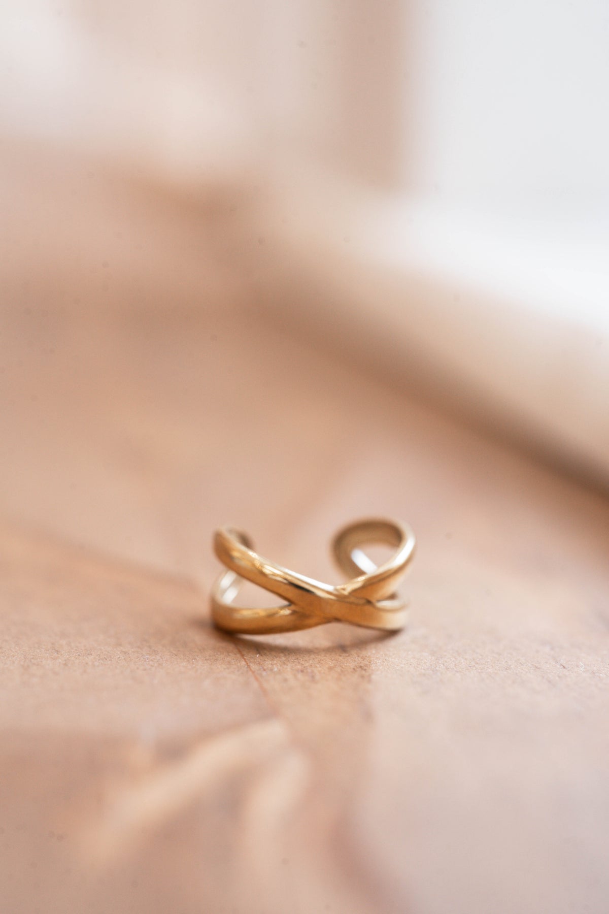 Hambourg | Bague d'oreille / earcuff en acier inoxydable | Doré