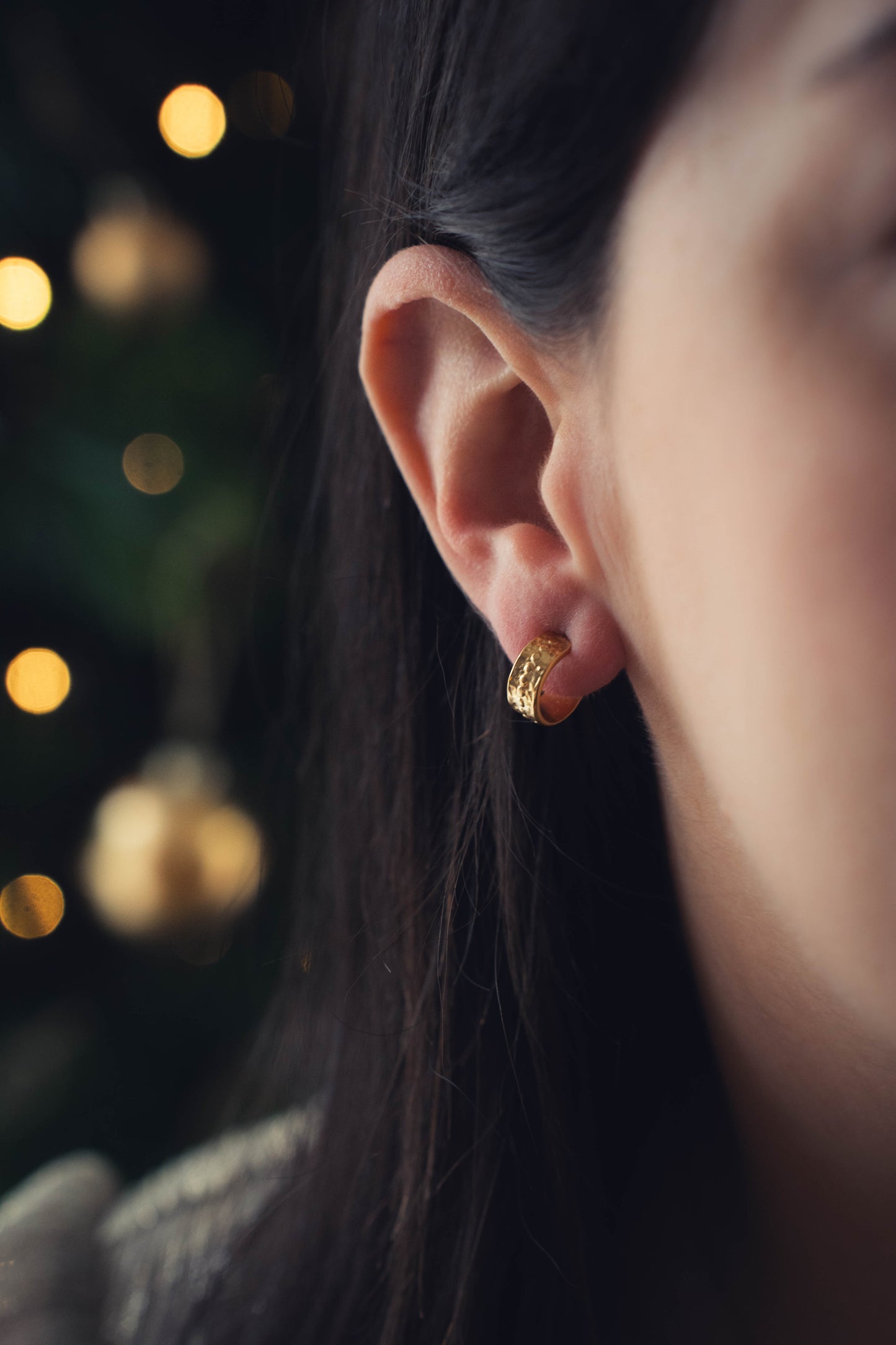 Kampala | Boucles d'oreilles / créoles en acier inoxydable | Doré