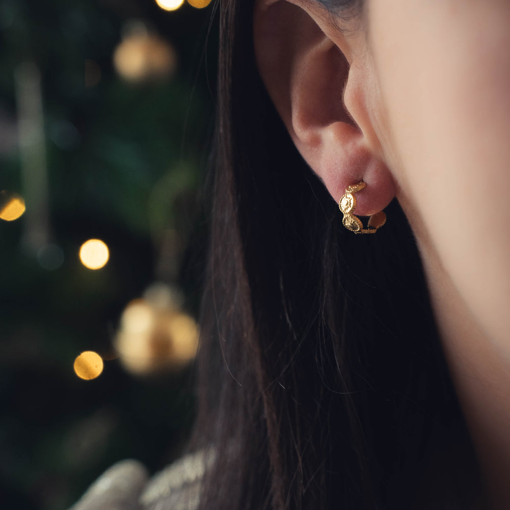 Guéliz | Boucles d'oreilles / créoles en acier inoxydable | Doré